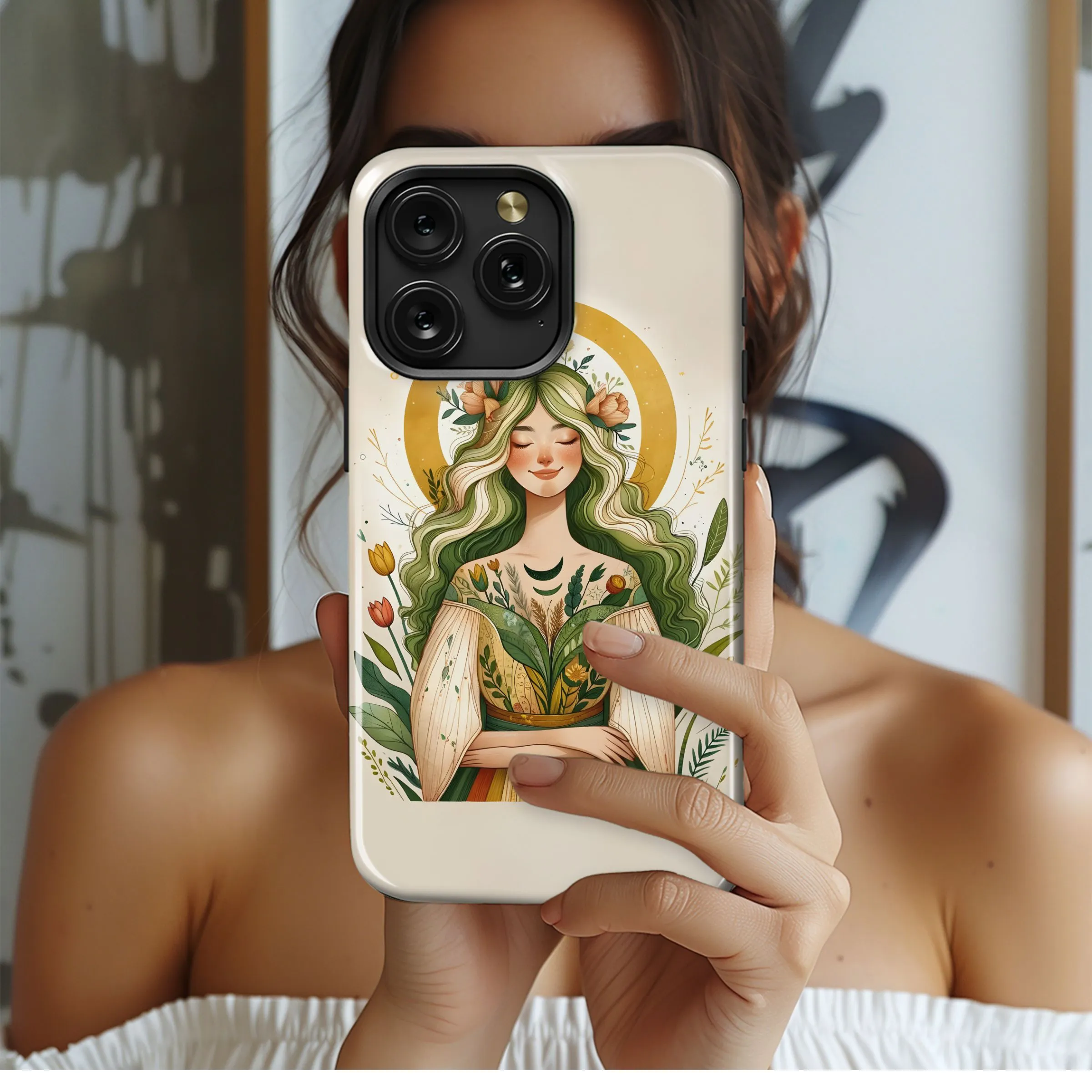 Nature's Embrace Design Phone Case iPhone Samsung Cover Pixel 5056