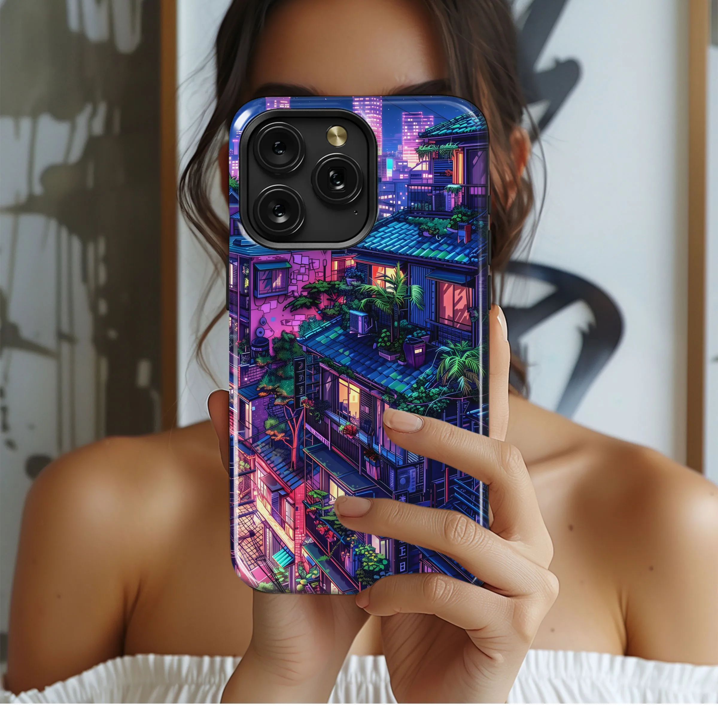 Neon City Nightscape
 Phone Case iPhone Samsung Cover Pixel 5484