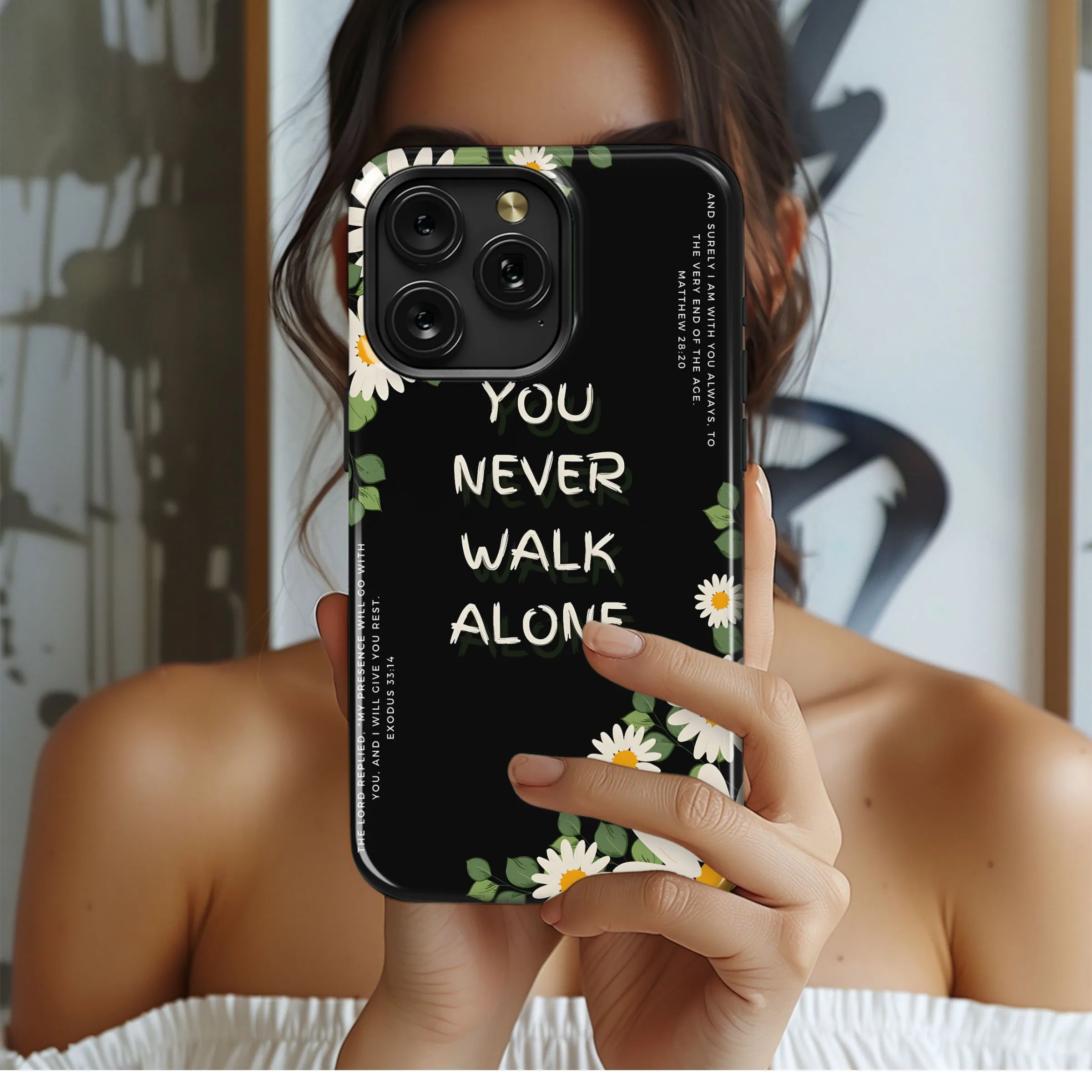 Never Walk Alone Daisies Phone Case iPhone Samsung Cover Pixel 5028