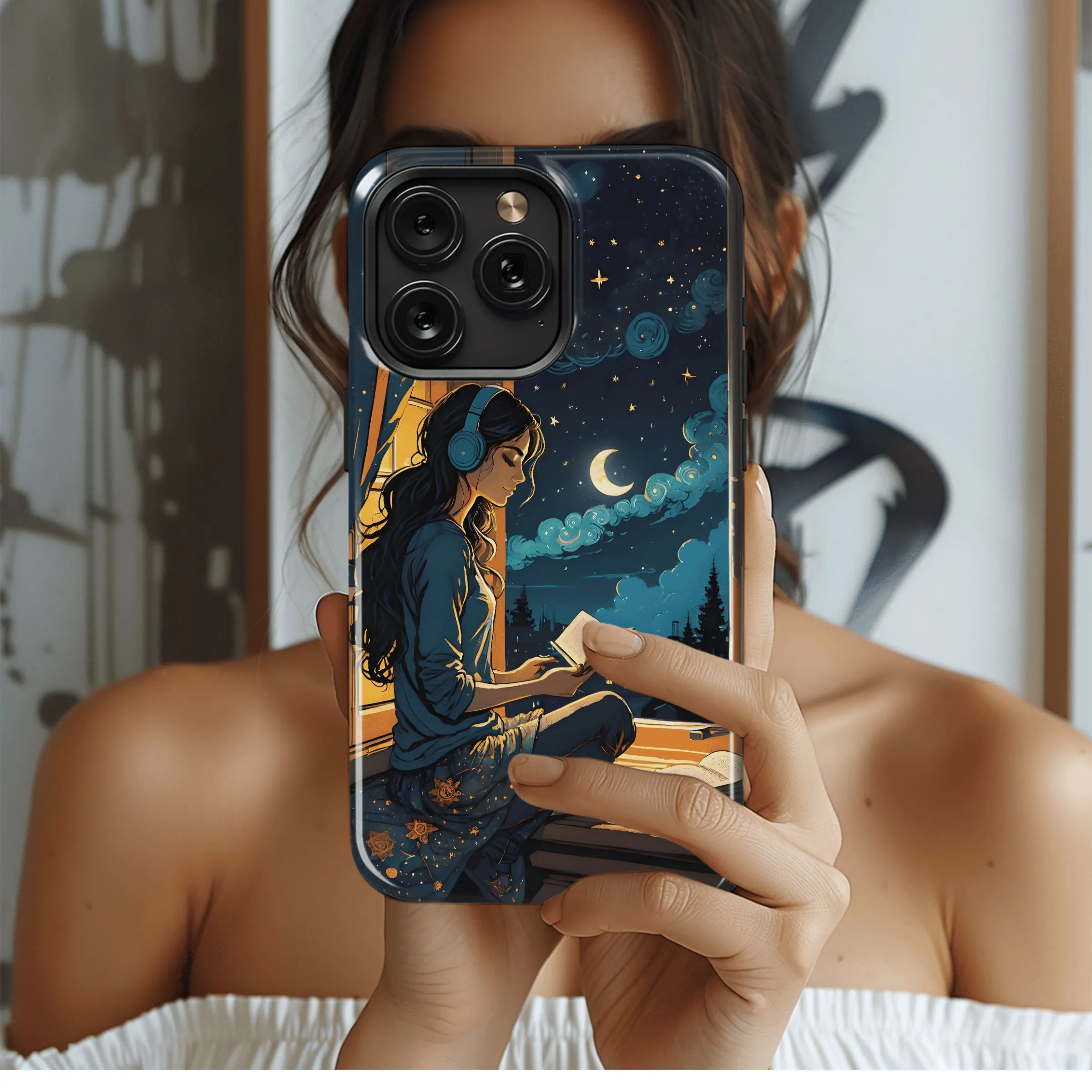 Night Sky Reader
 Phone Case iPhone Samsung Cover Pixel 4593