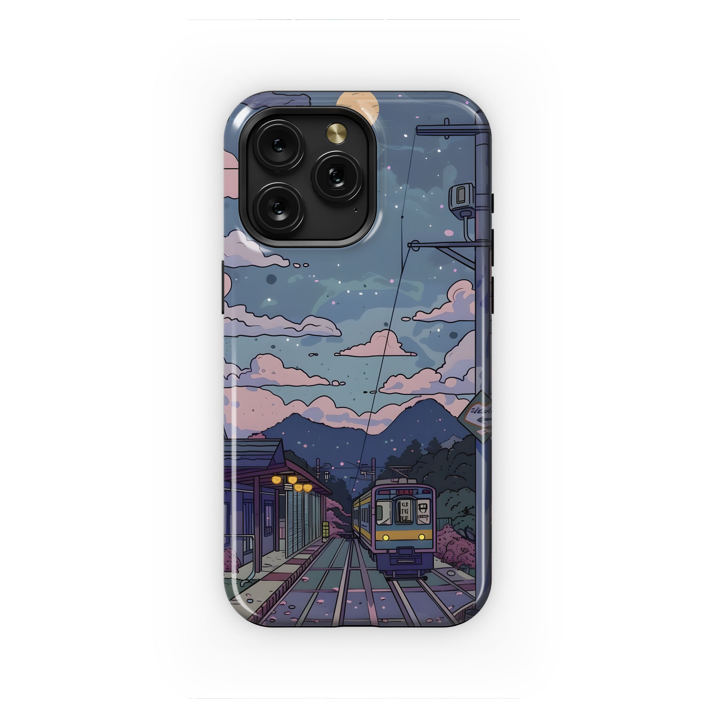 Night Train Station Art
 Phone Case iPhone Samsung Cover Pixel 5485