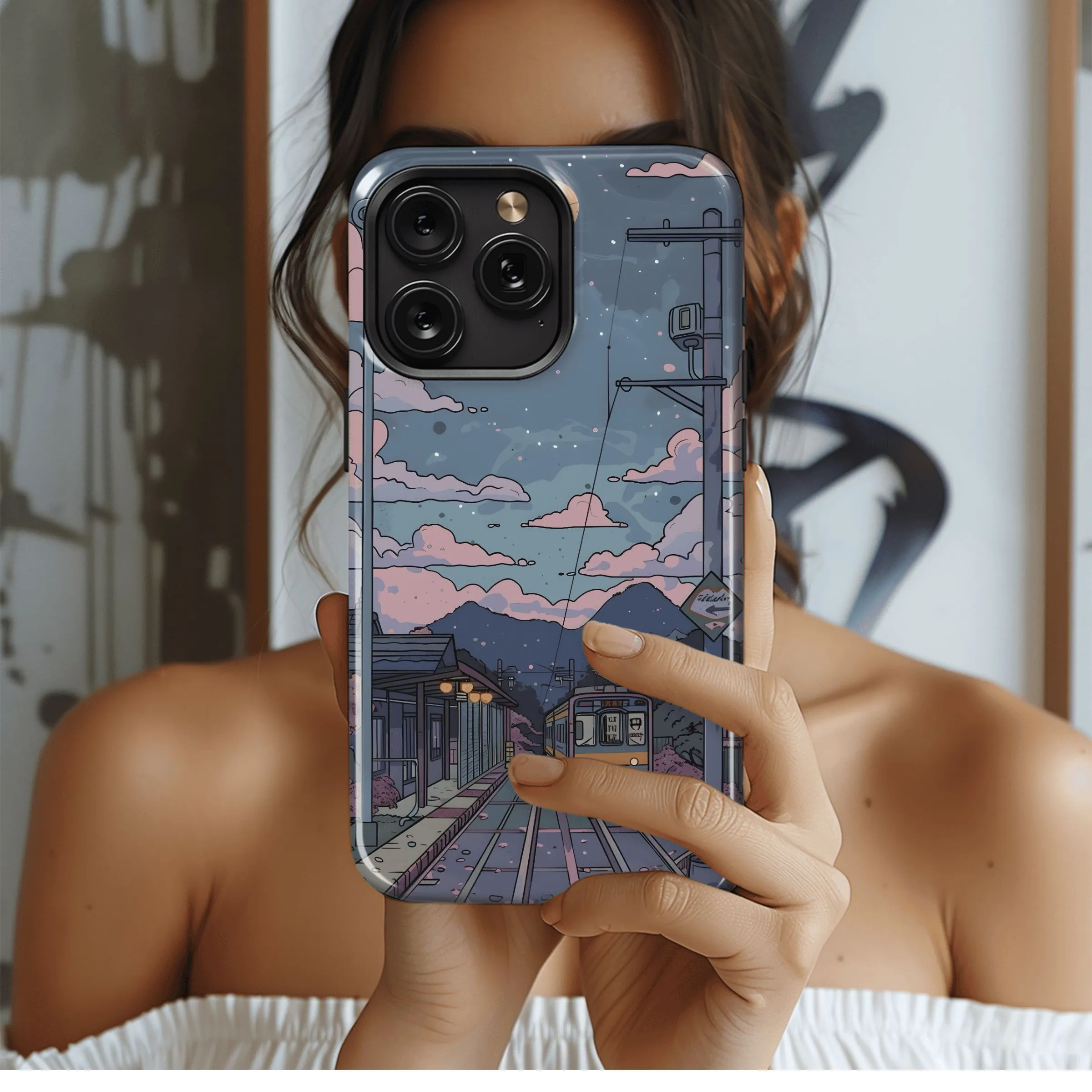 Night Train Station
 Phone Case iPhone Samsung Cover Pixel 4428