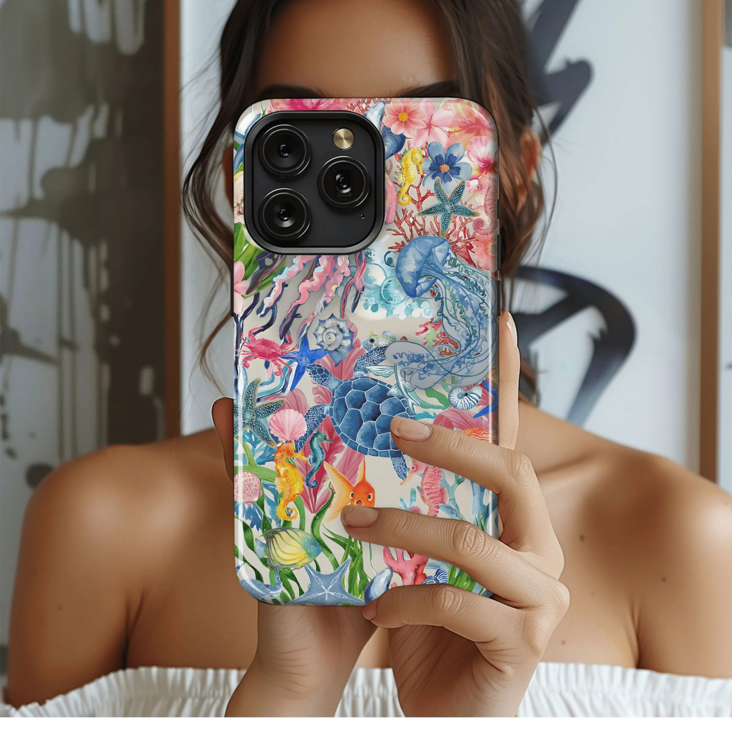 Ocean Dreamscape Watercolor
 Phone Case iPhone Samsung Cover Pixel 4583