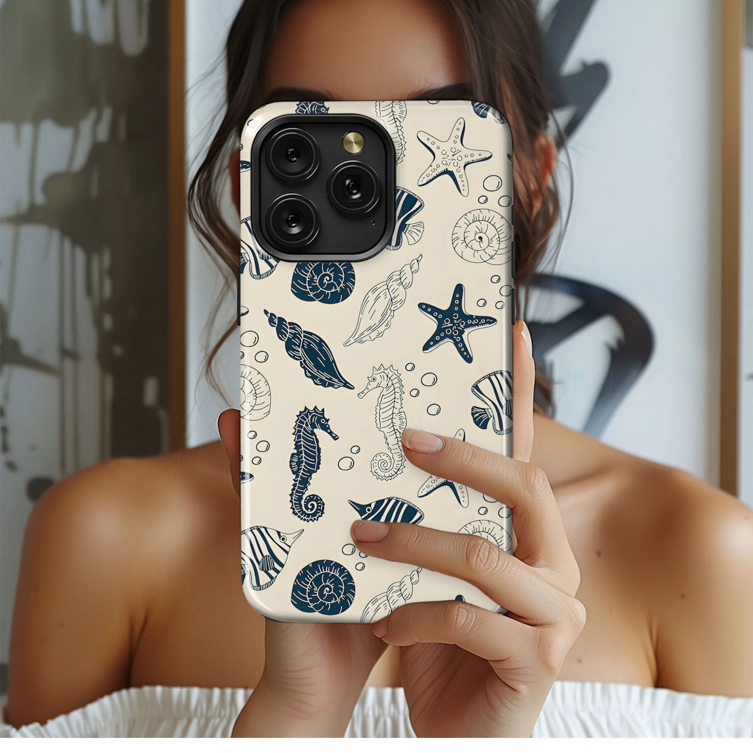 Ocean Life Pattern Phone Case iPhone Samsung Cover Pixel 5116