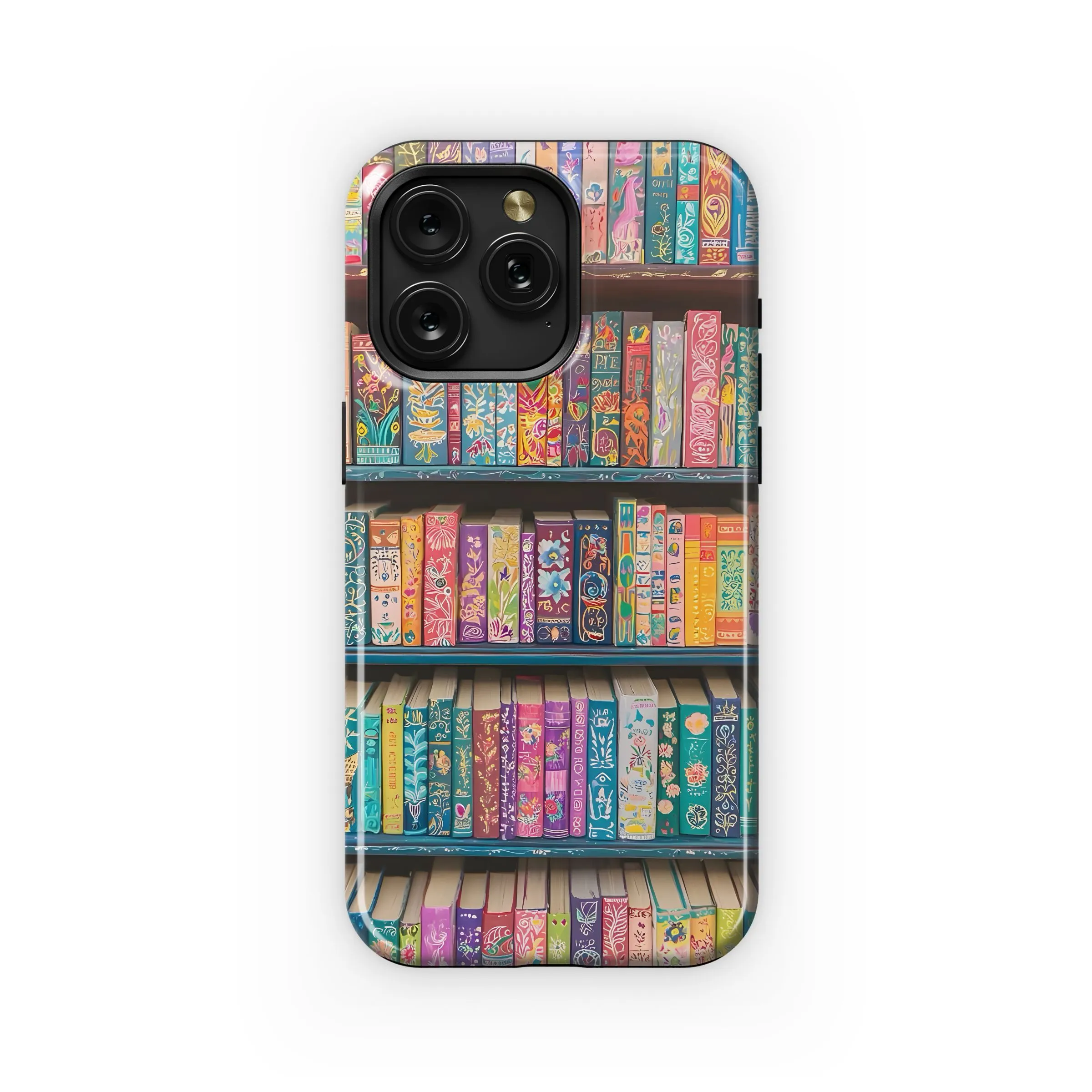 Painted Bookshelf of Stories.
 Phone Case iPhone Samsung Cover Pixel 5106