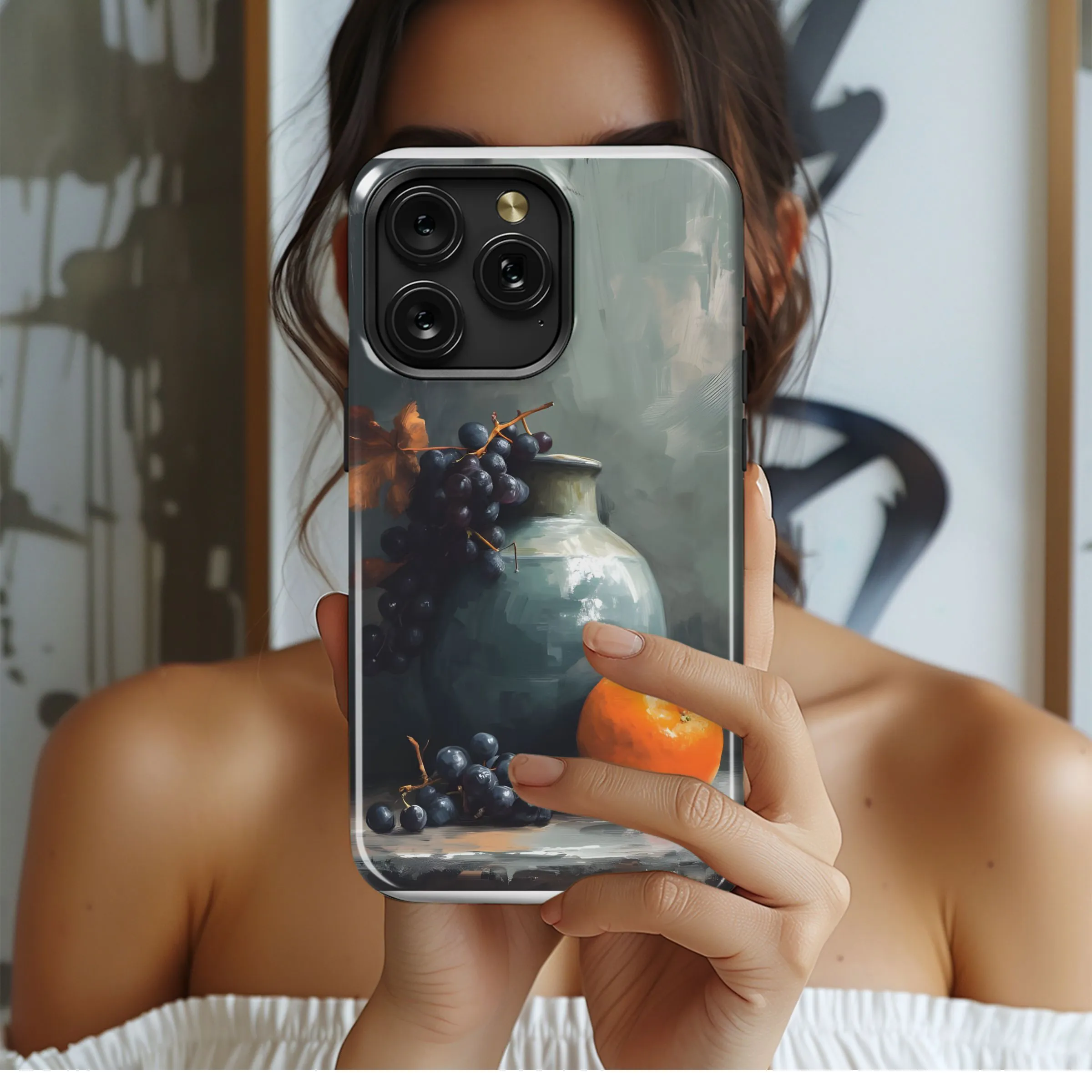 Painted Still Life Fruits Phone Case iPhone Samsung Cover Pixel 4844