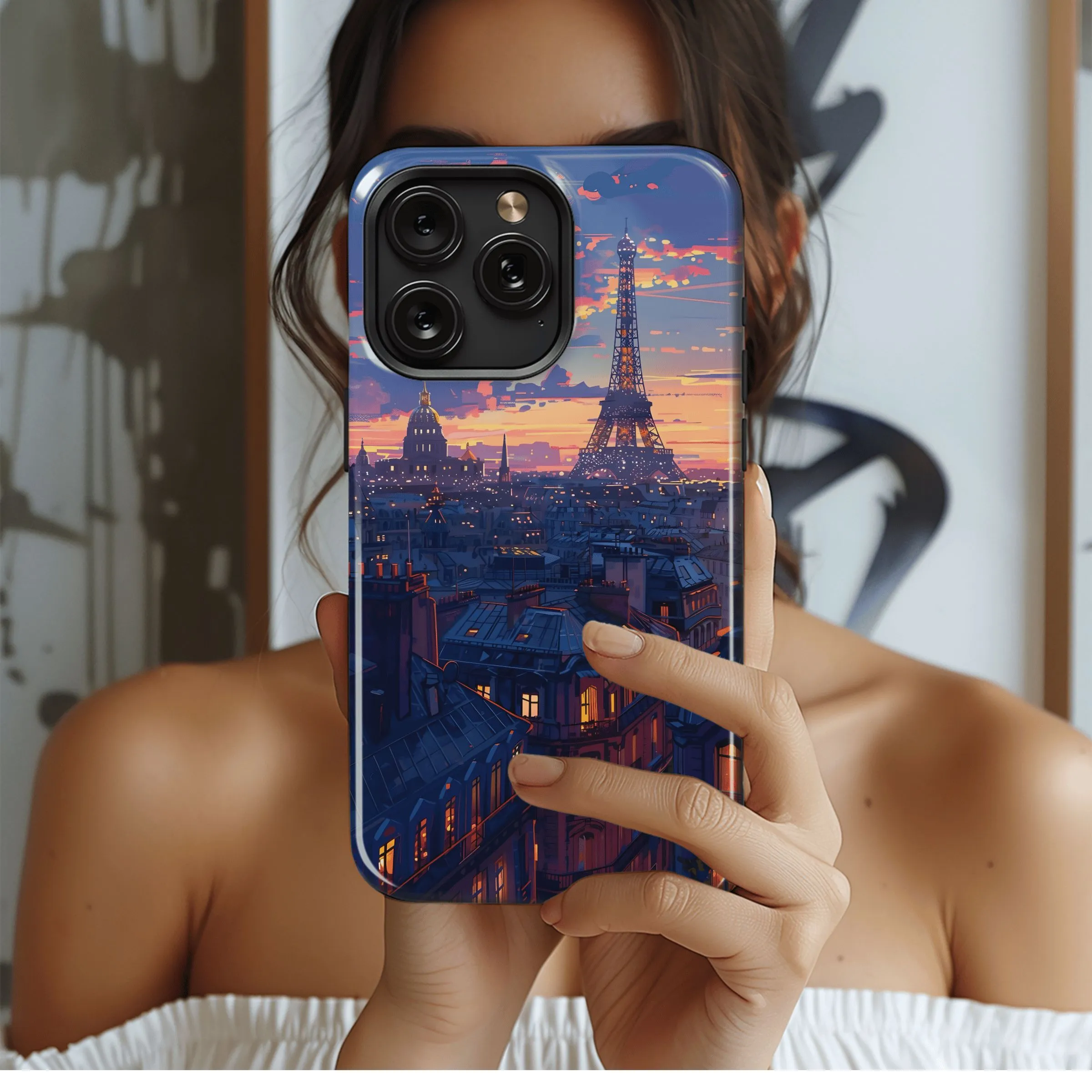 Parisian Sunset Glow
 Phone Case iPhone Samsung Cover Pixel 4521