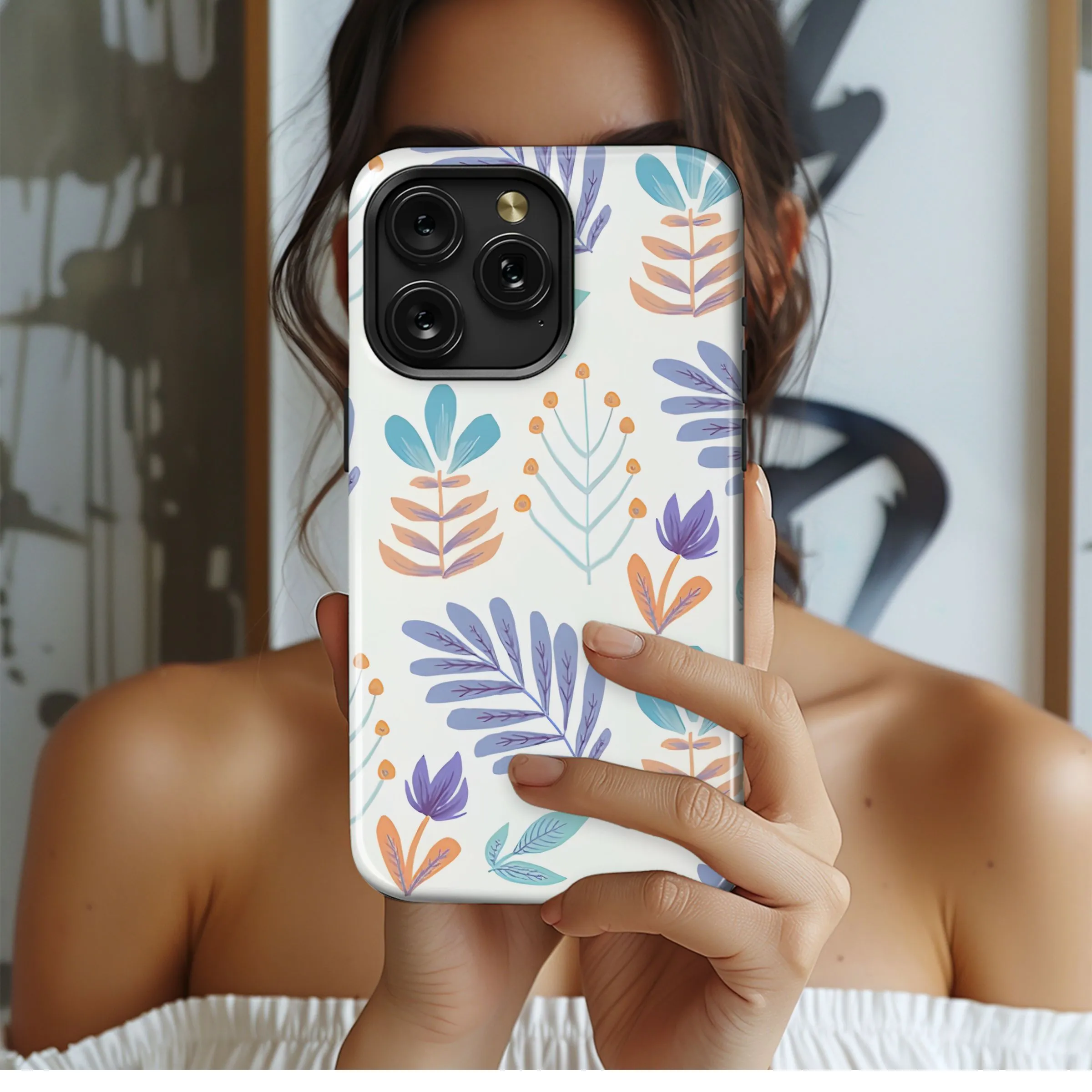 Pastel Meadow Floral Pattern Phone Case iPhone Samsung Cover Pixel 5412