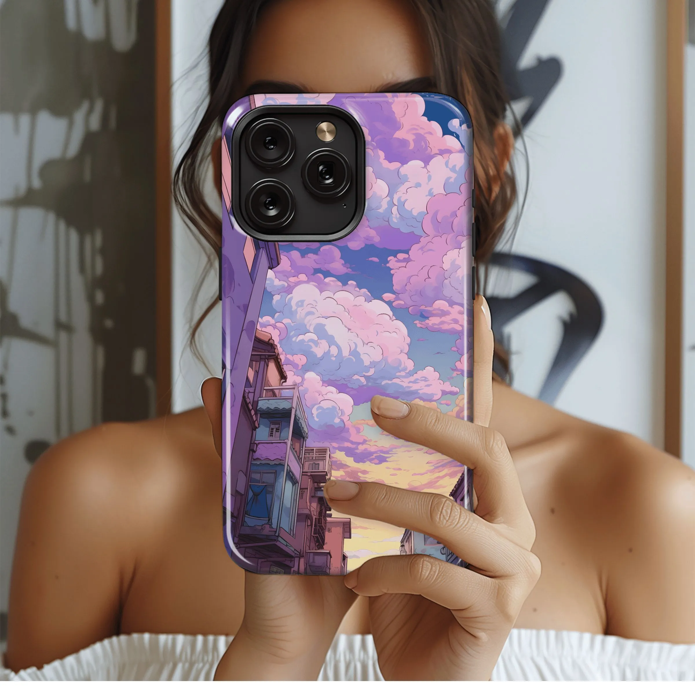 Pastel Sky Cityscape
 Phone Case iPhone Samsung Cover Pixel 4435