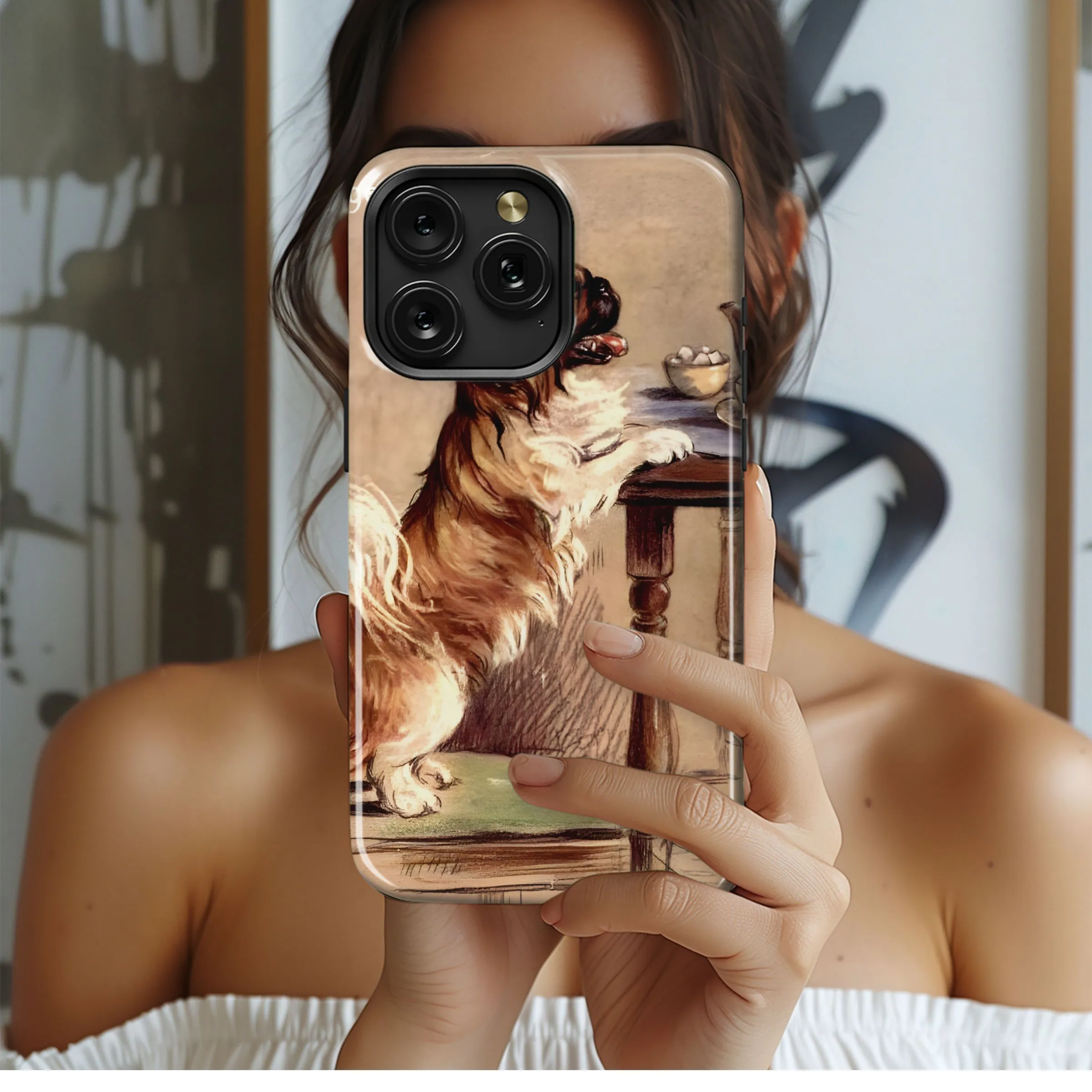 Pekingese Tea Party
 Phone Case iPhone Samsung Cover Pixel 4838