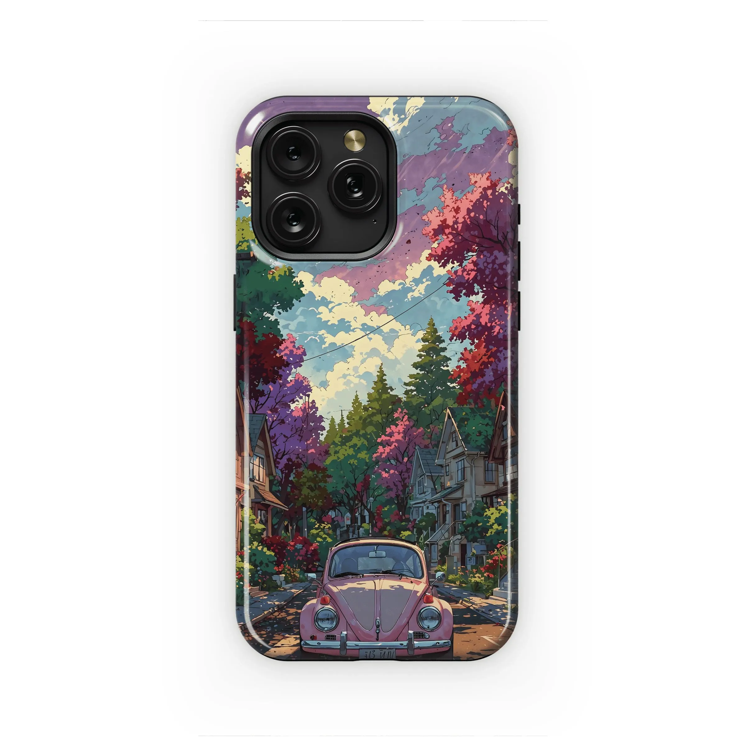 Pink Beetle, Dreamy Street
 Phone Case iPhone Samsung Cover Pixel 4406