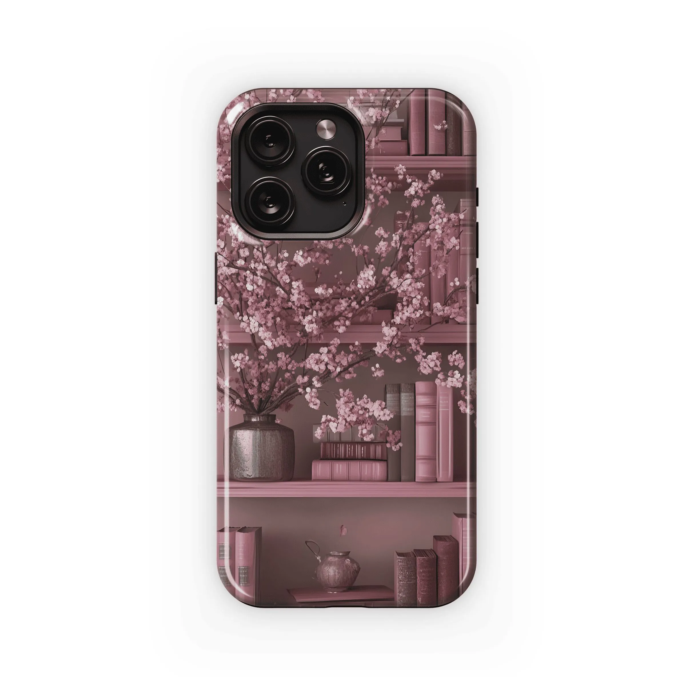 Pink Blossom Bookshelf
 Phone Case iPhone Samsung Cover Pixel 4621