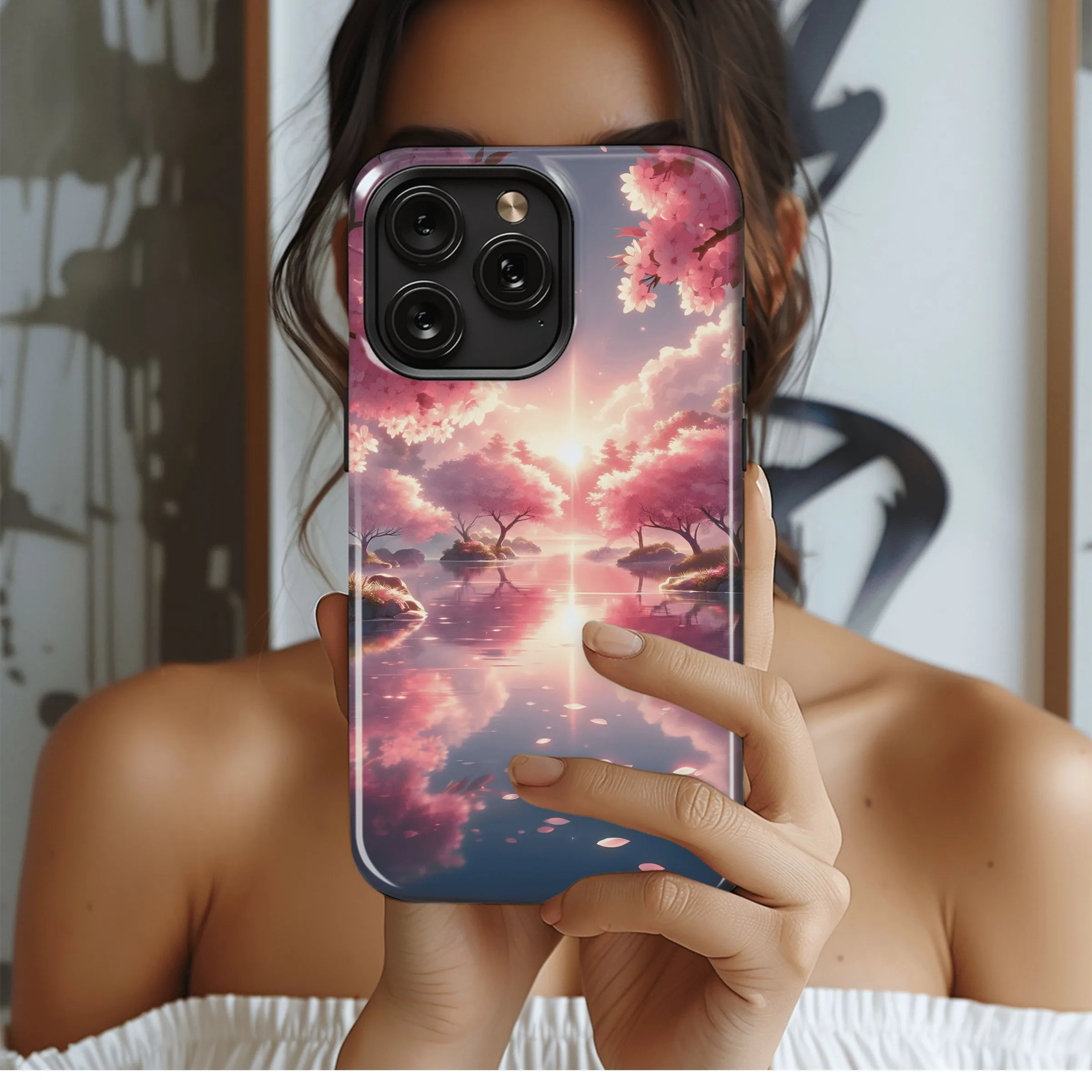 Pink Blossom Serenity
 Phone Case iPhone Samsung Cover Pixel 4653