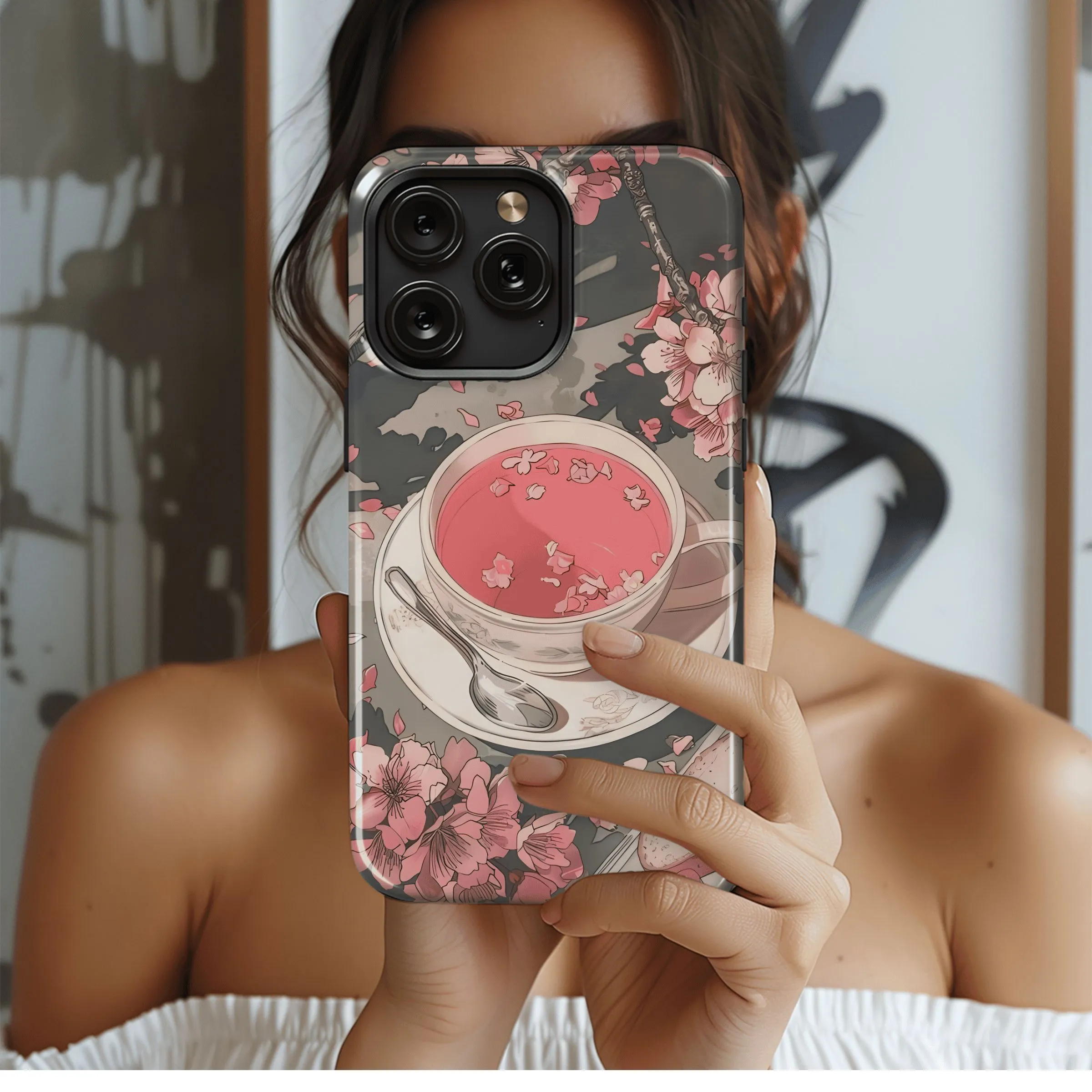 Pink Blossom Teacup
 Phone Case iPhone Samsung Cover Pixel 4496