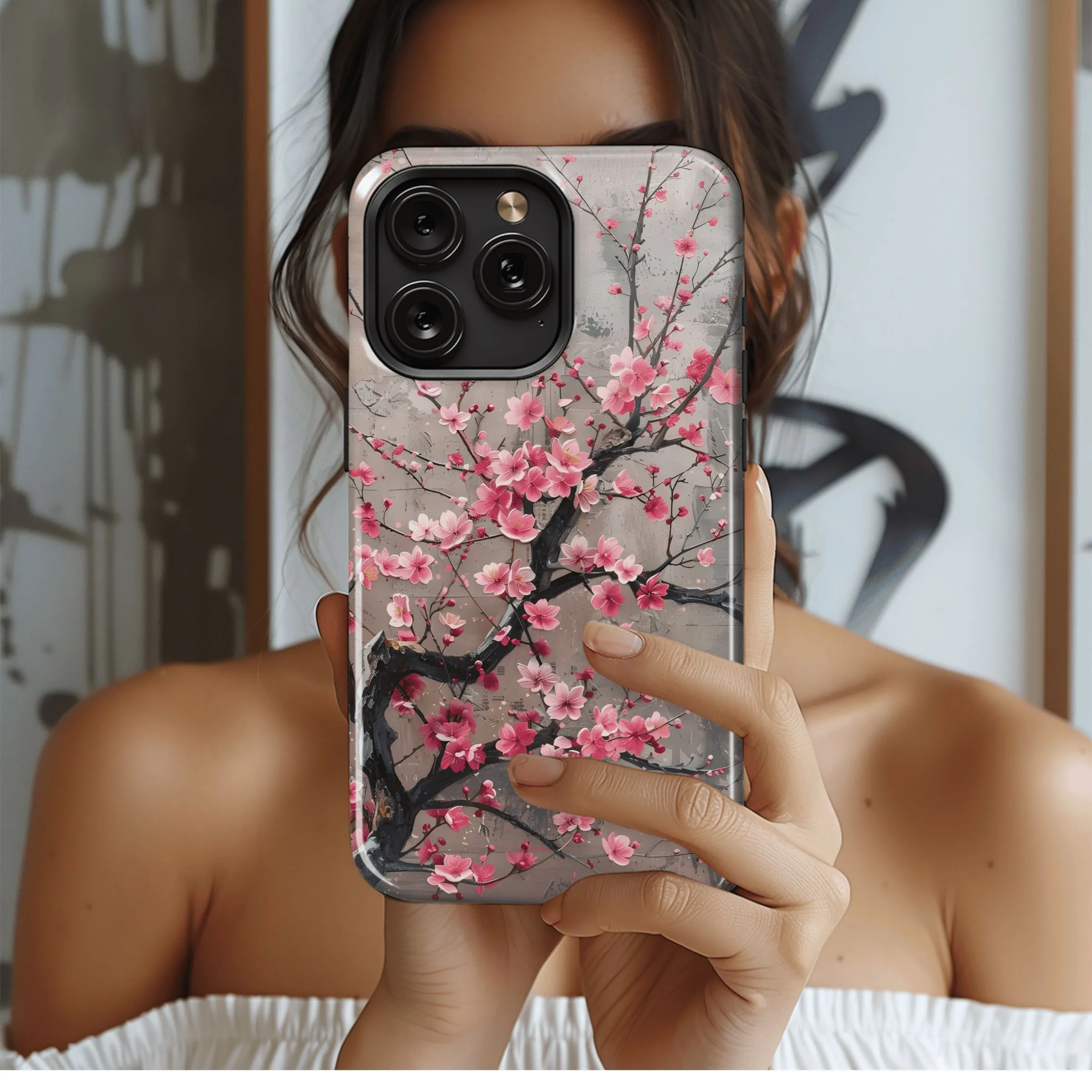 Pink Blossom Tree Art
 Phone Case iPhone Samsung Cover Pixel 4644