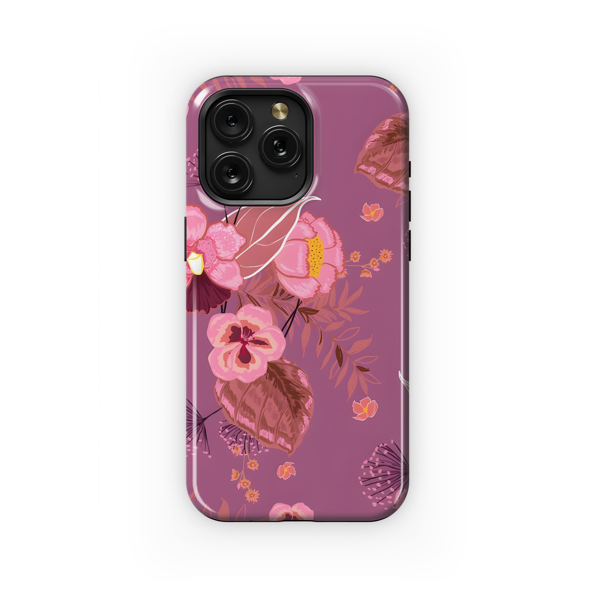Pink Floral Botanical Garden Design Phone Case iPhone Samsung Cover Pixel 5382