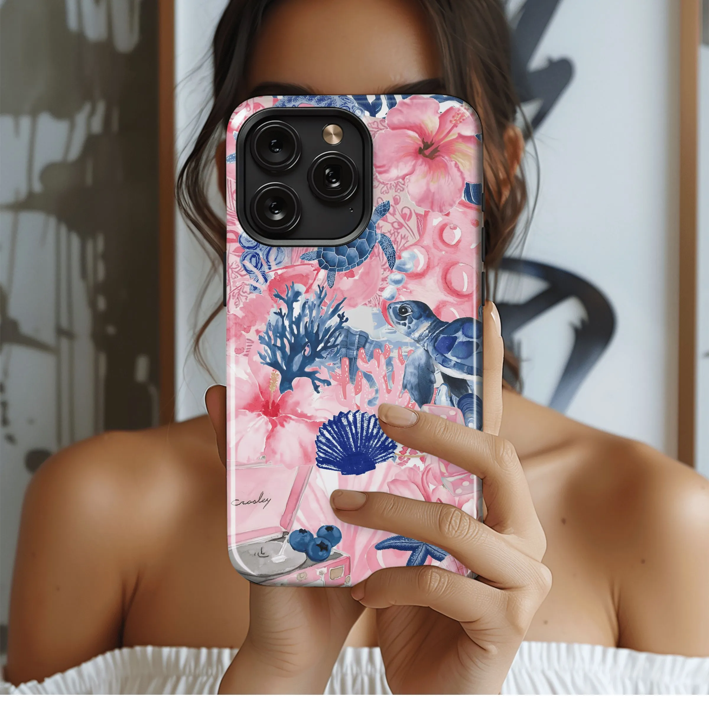 Pink Ocean Paradise
 Phone Case iPhone Samsung Cover Pixel 4581