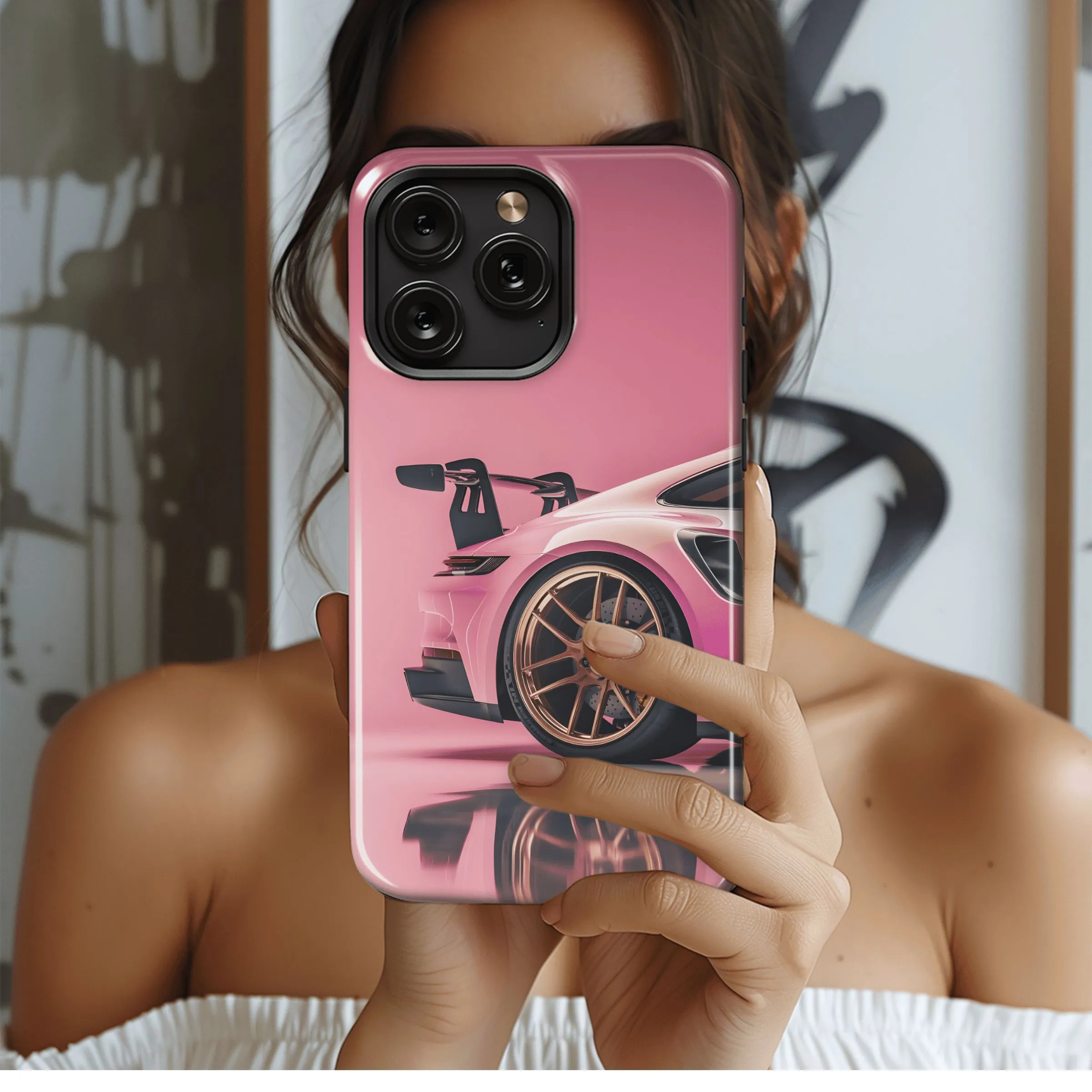 Pink Porsche Dream  
 Phone Case iPhone Samsung Cover Pixel 4412