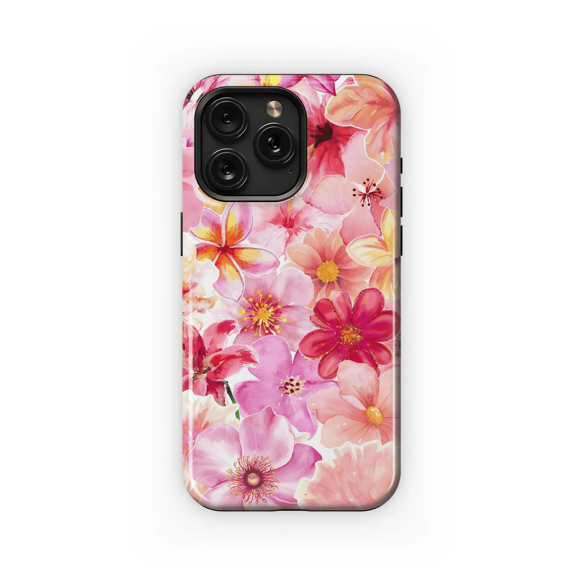 Pink Watercolor Blooms
 Phone Case iPhone Samsung Cover Pixel 4570