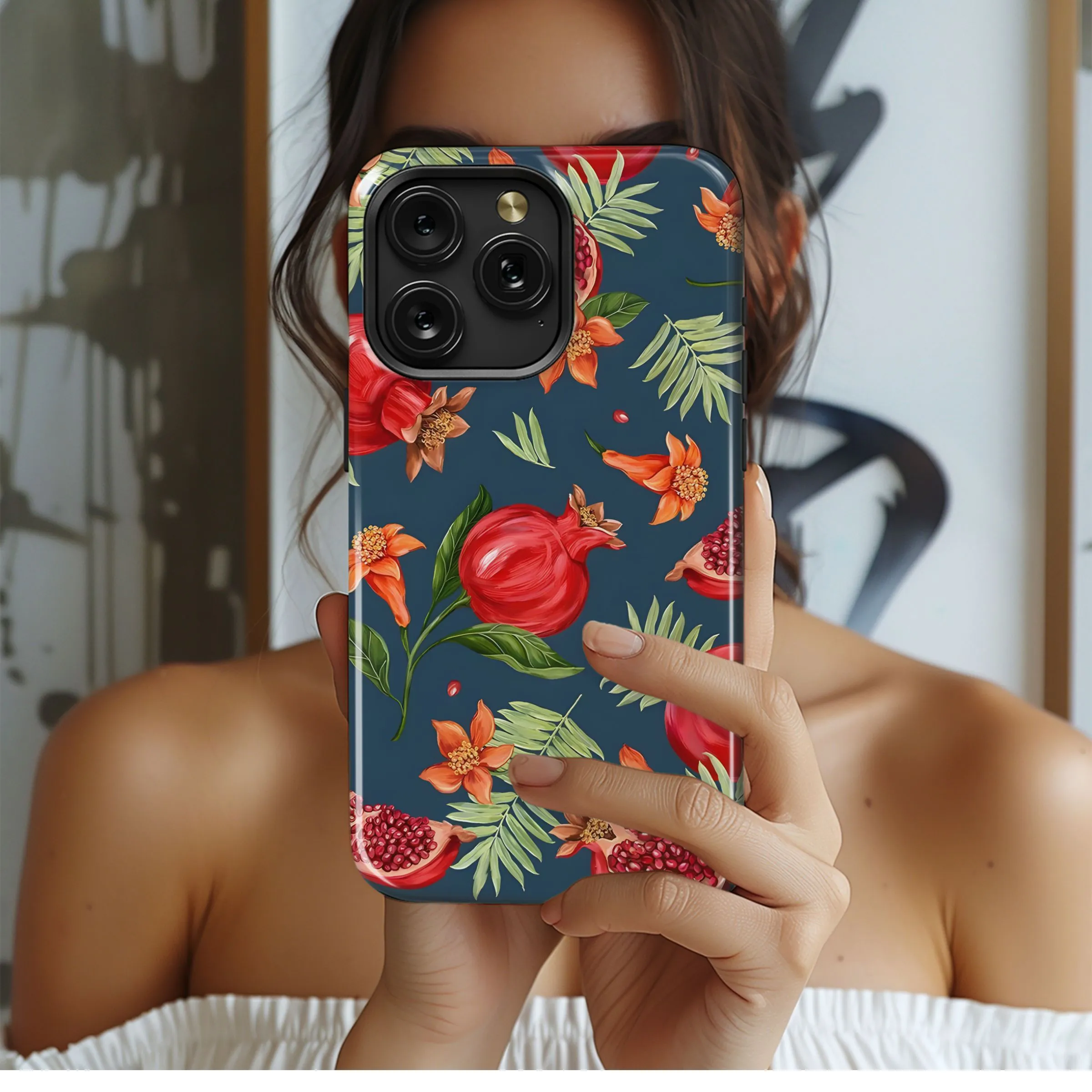 Pomegranate Garden Bloom Phone Case iPhone Samsung Cover Pixel 4922
