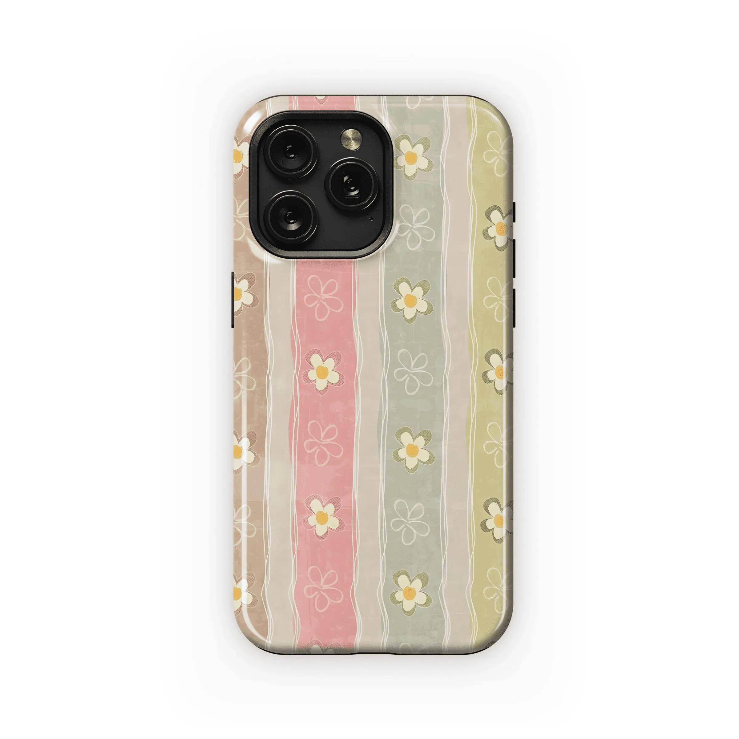 Pretty Daisy Stripes
 Phone Case iPhone Samsung Cover Pixel 4466