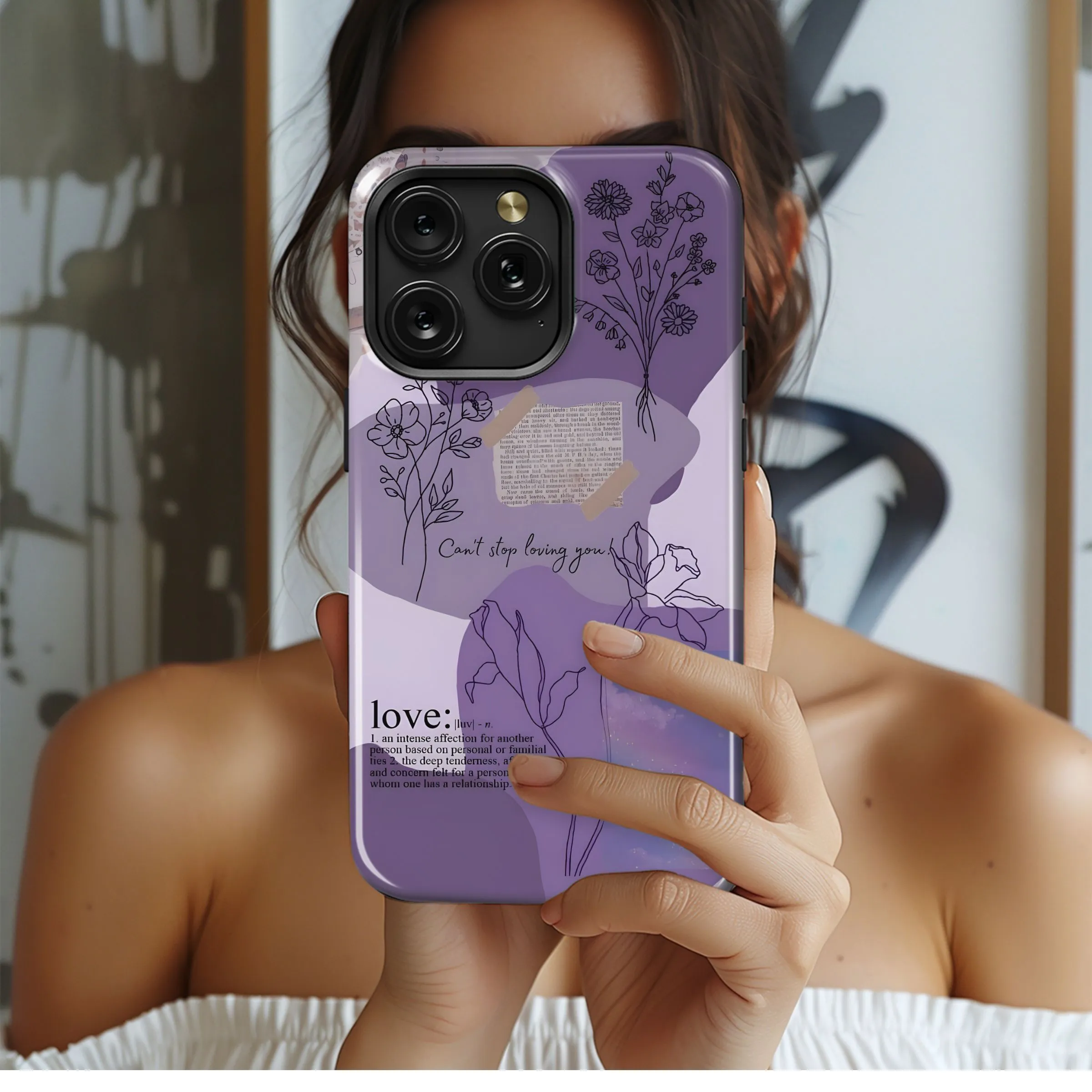 Purple Floral Love
 Phone Case iPhone Samsung Cover Pixel 4717