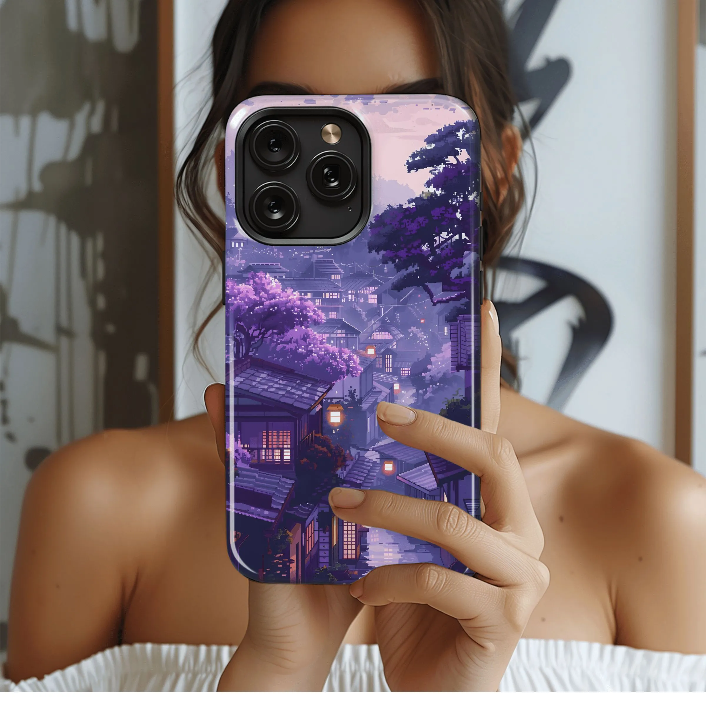 Purple Twilight Town
 Phone Case iPhone Samsung Cover Pixel 4485