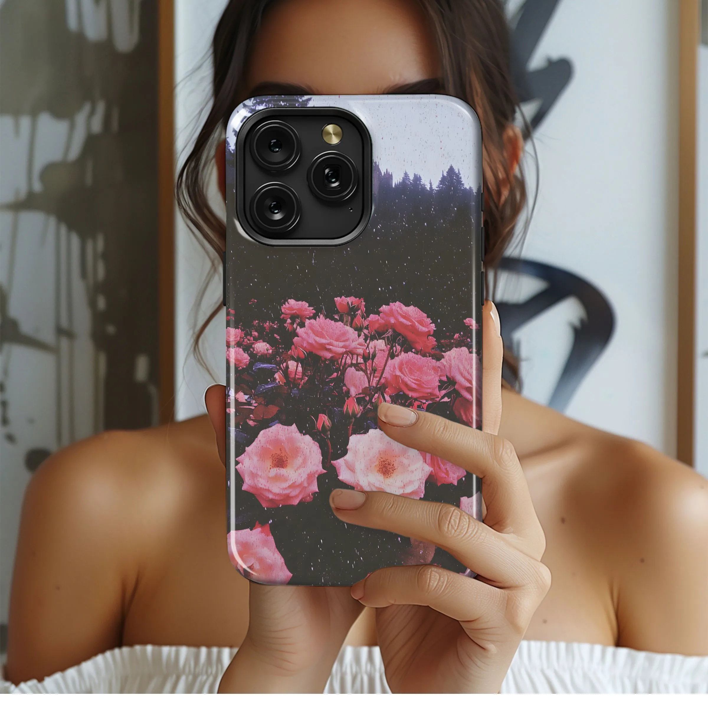 Rainy Castle Roses
 Phone Case iPhone Samsung Cover Pixel 5471
