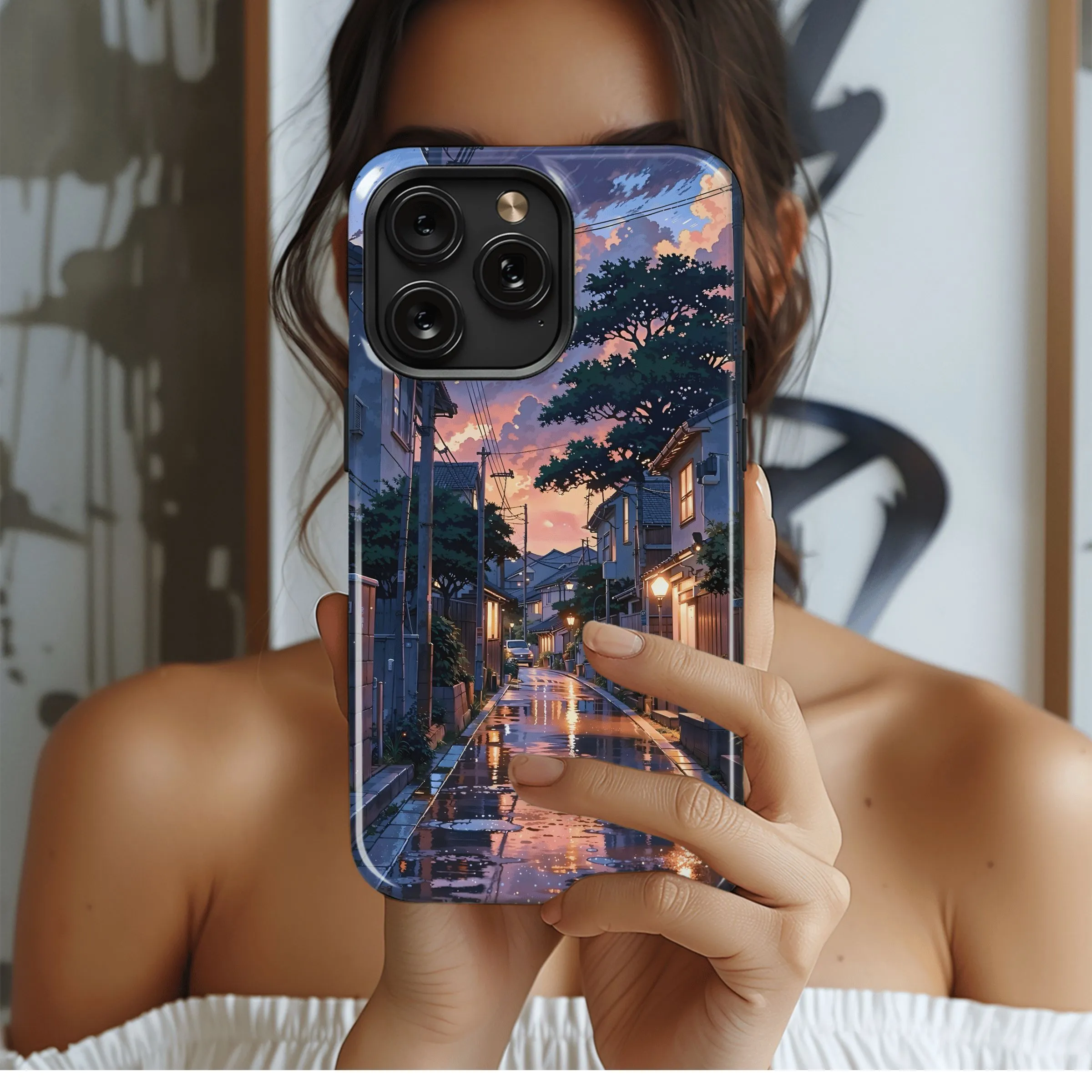 Rainy Sunset Street
 Phone Case iPhone Samsung Cover Pixel 4497
