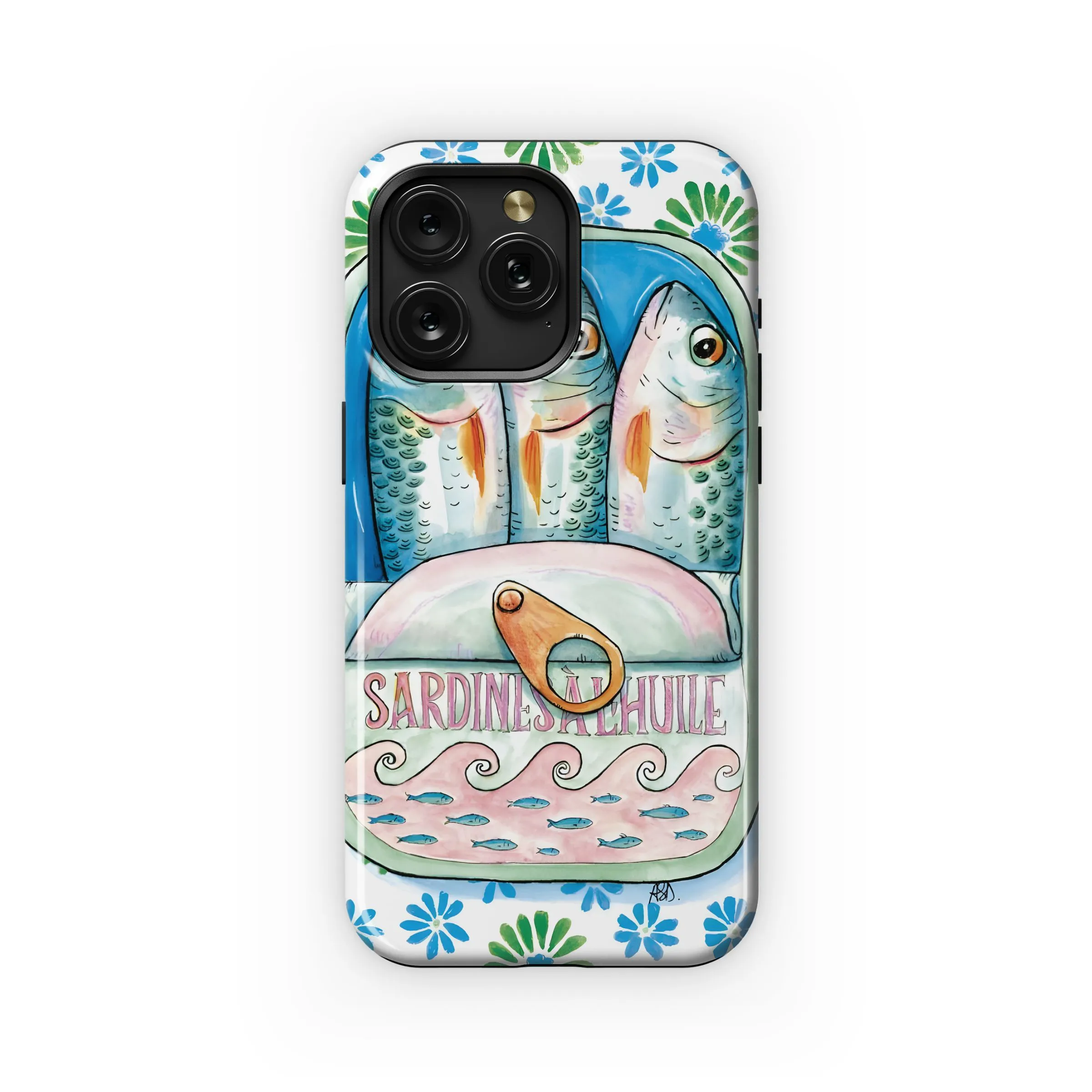Retro Sardine Can Art Print Phone Case iPhone Samsung Cover Pixel 5389