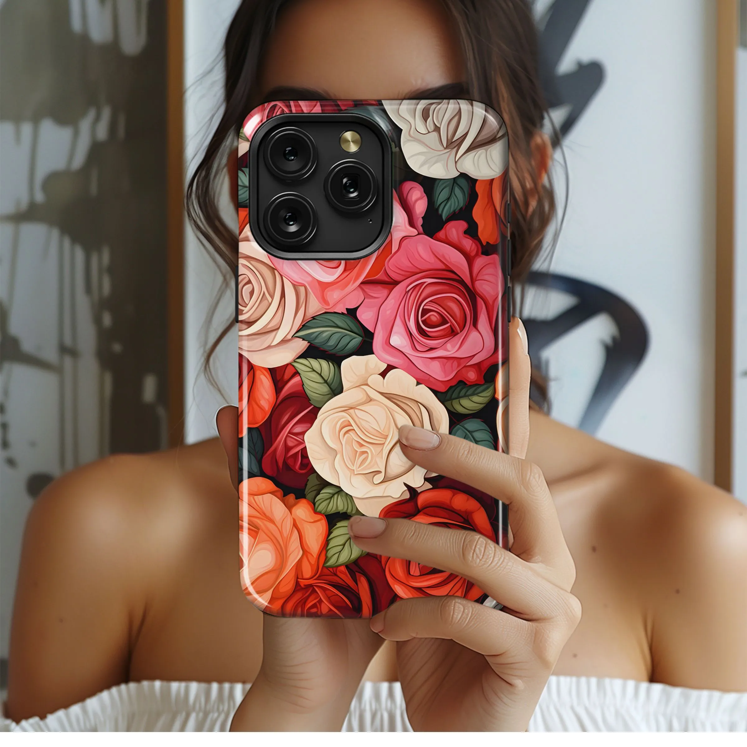 Romantic Rose Bouquet
 Phone Case iPhone Samsung Cover Pixel 5495