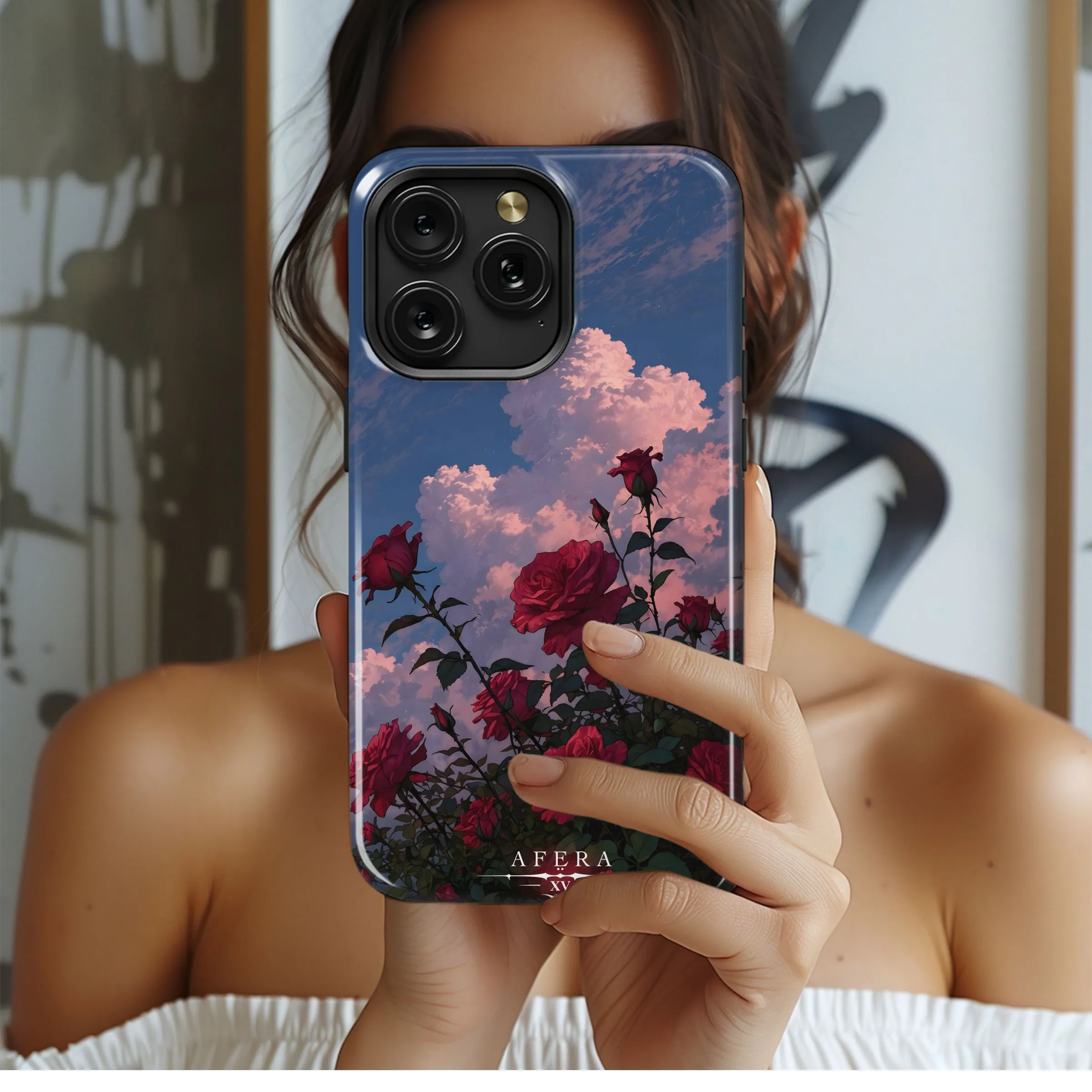Rose Moonlit Dreamscape Phone Case iPhone Samsung Cover Pixel 5093