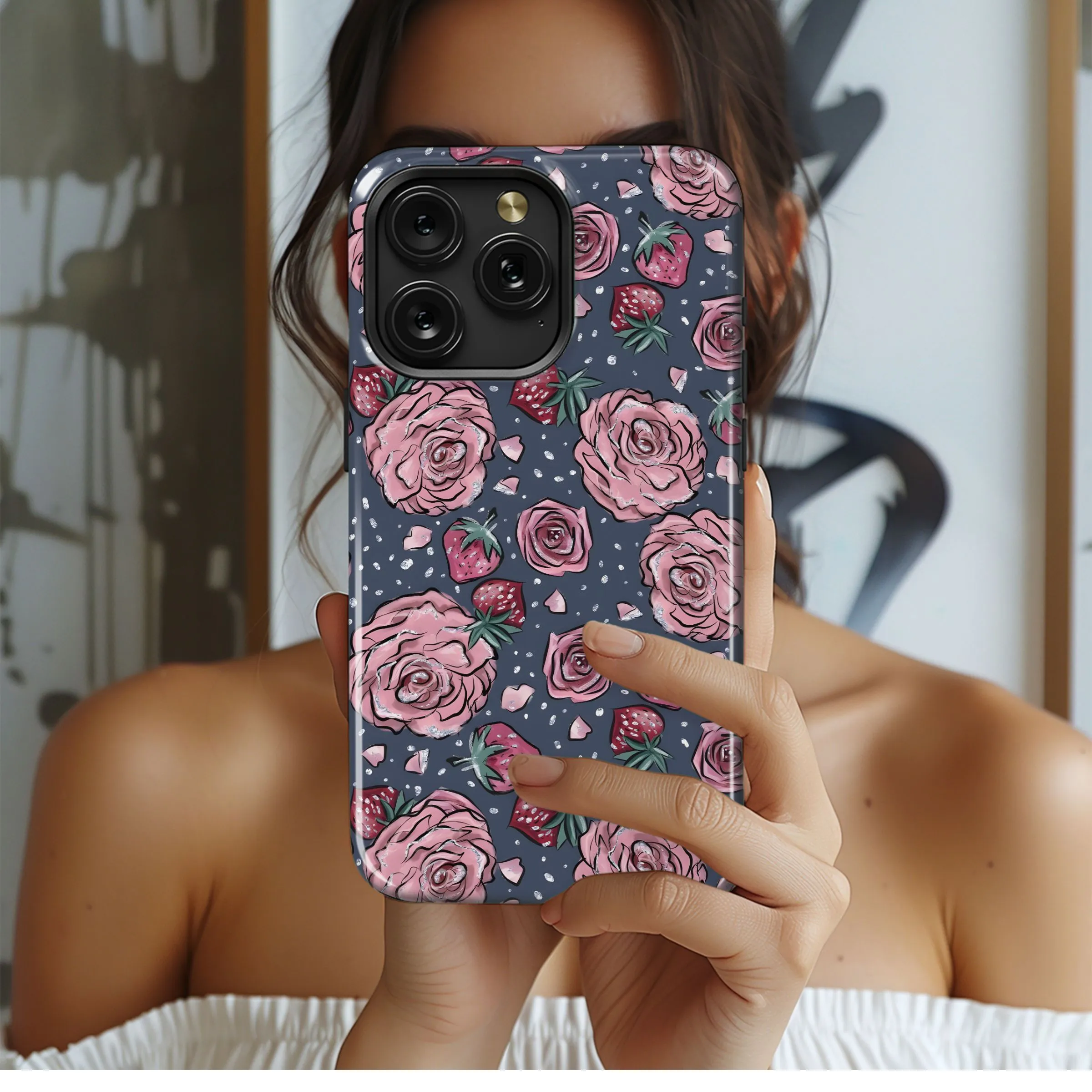 Roses and Strawberries
 Phone Case iPhone Samsung Cover Pixel 5517