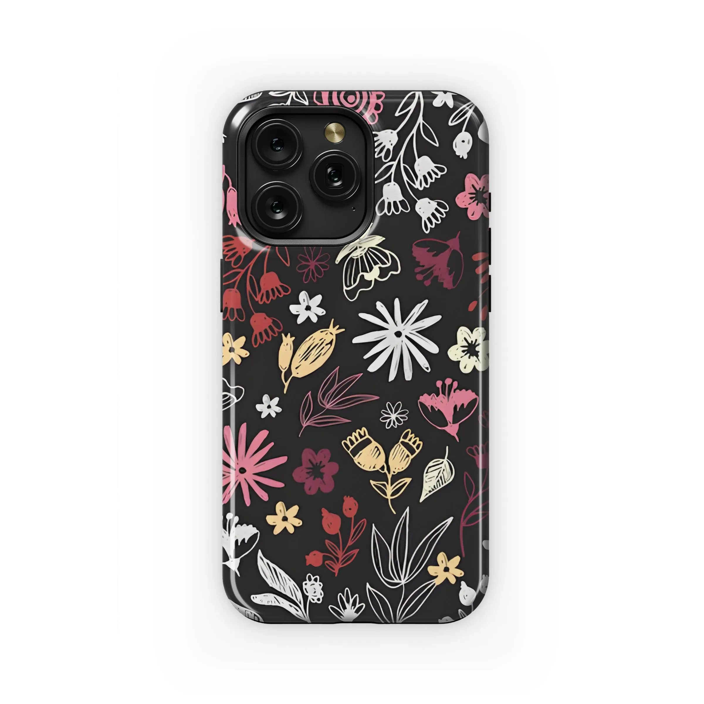 Rustic Floral Sketch Pattern Phone Case iPhone Samsung Cover Pixel 5258