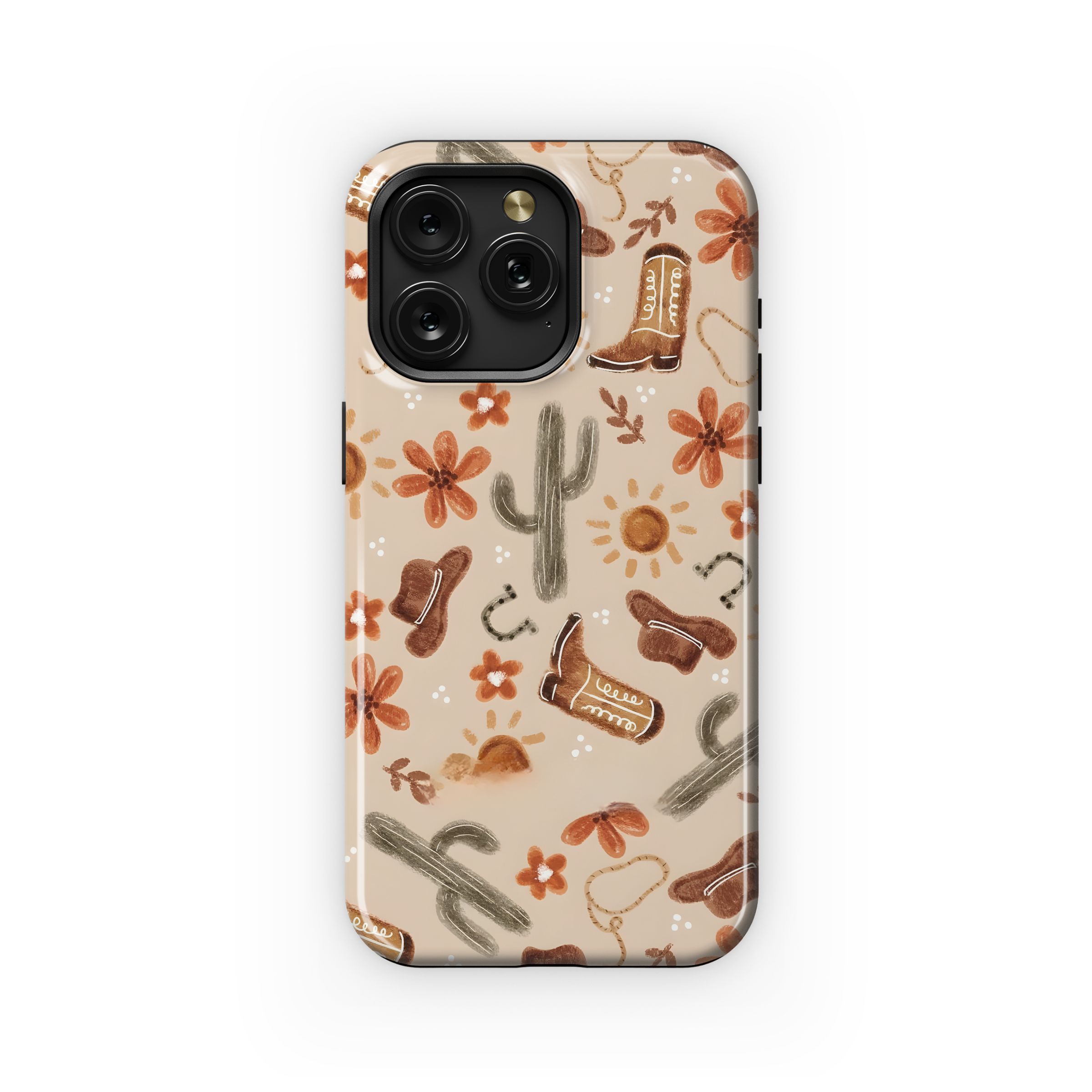 Rustic Western Charm Pattern Phone Case iPhone Samsung Cover Pixel 5070