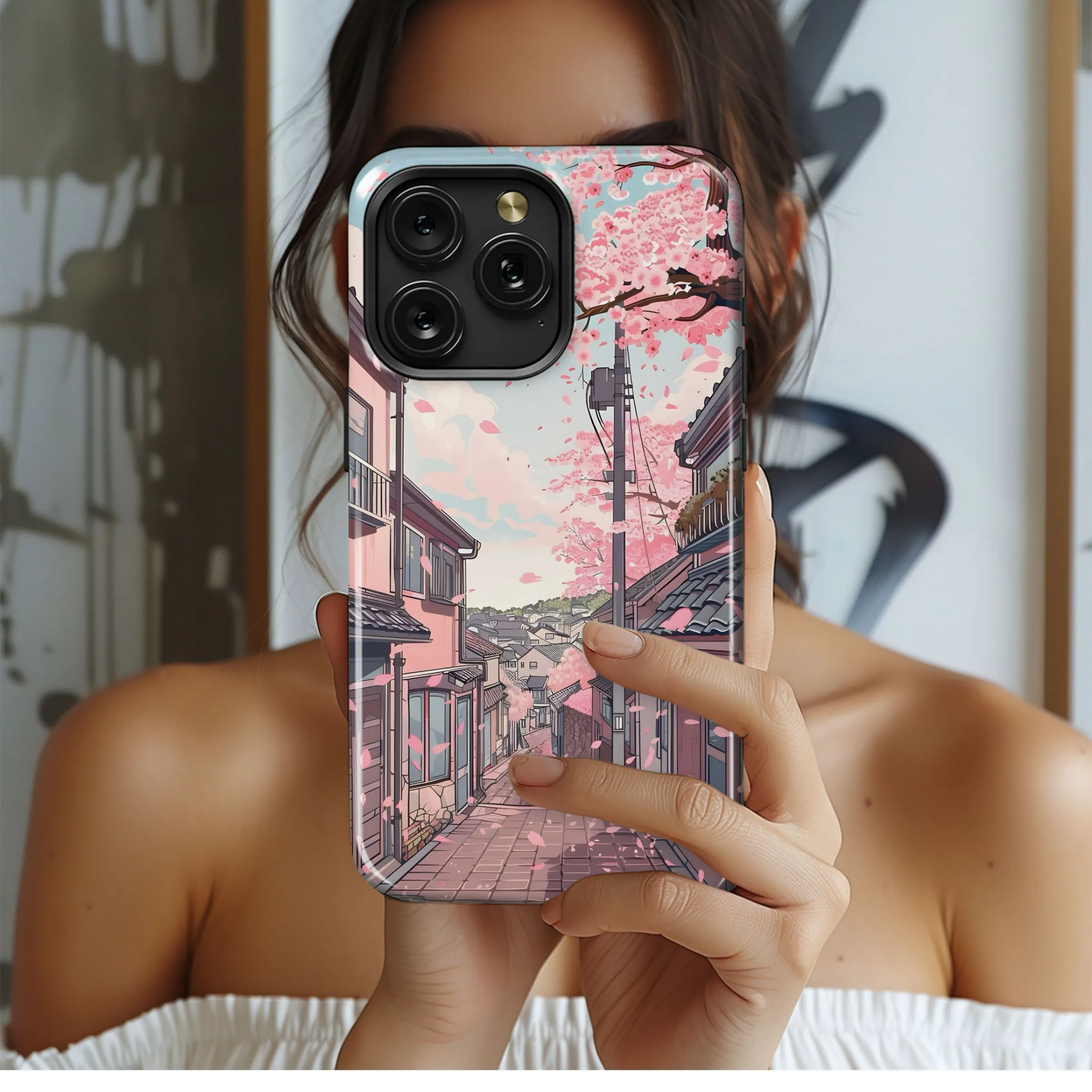 Sakura Alley Bloom
 Phone Case iPhone Samsung Cover Pixel 5460