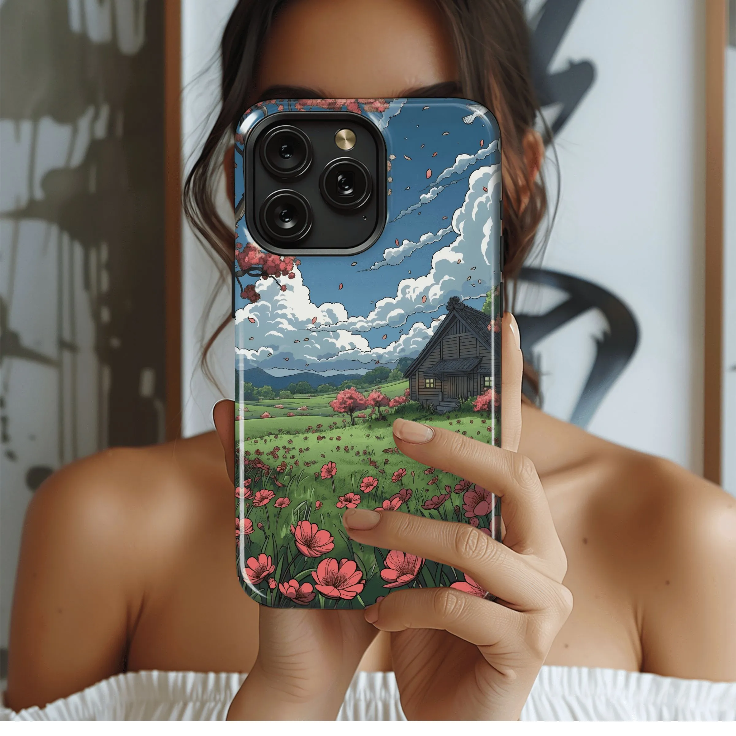 Serene Blossom House
 Phone Case iPhone Samsung Cover Pixel 4494