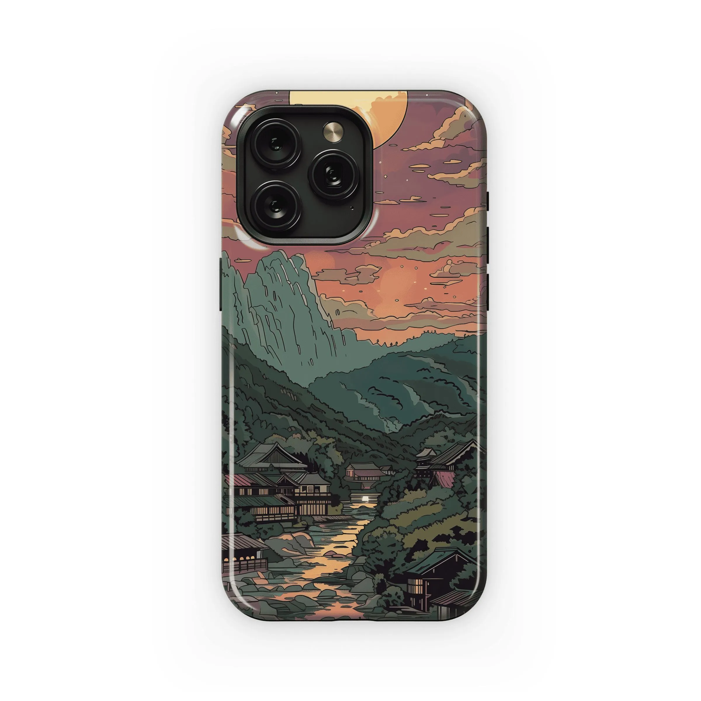 Serene Mountain Village
 Phone Case iPhone Samsung Cover Pixel 4556
