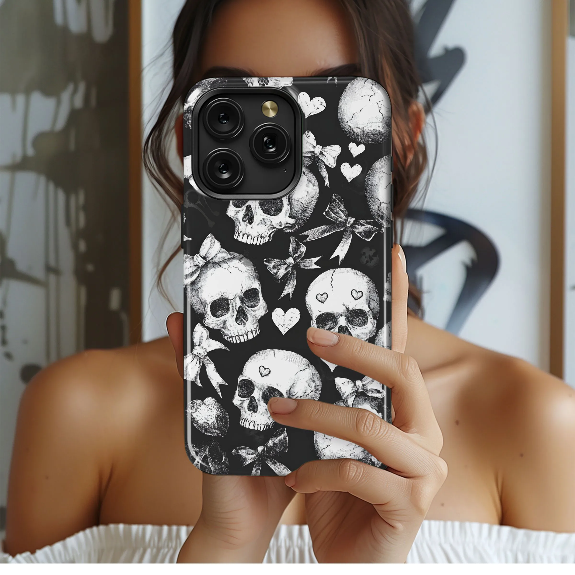 Skulls & Bows Darling
 Phone Case iPhone Samsung Cover Pixel 5482