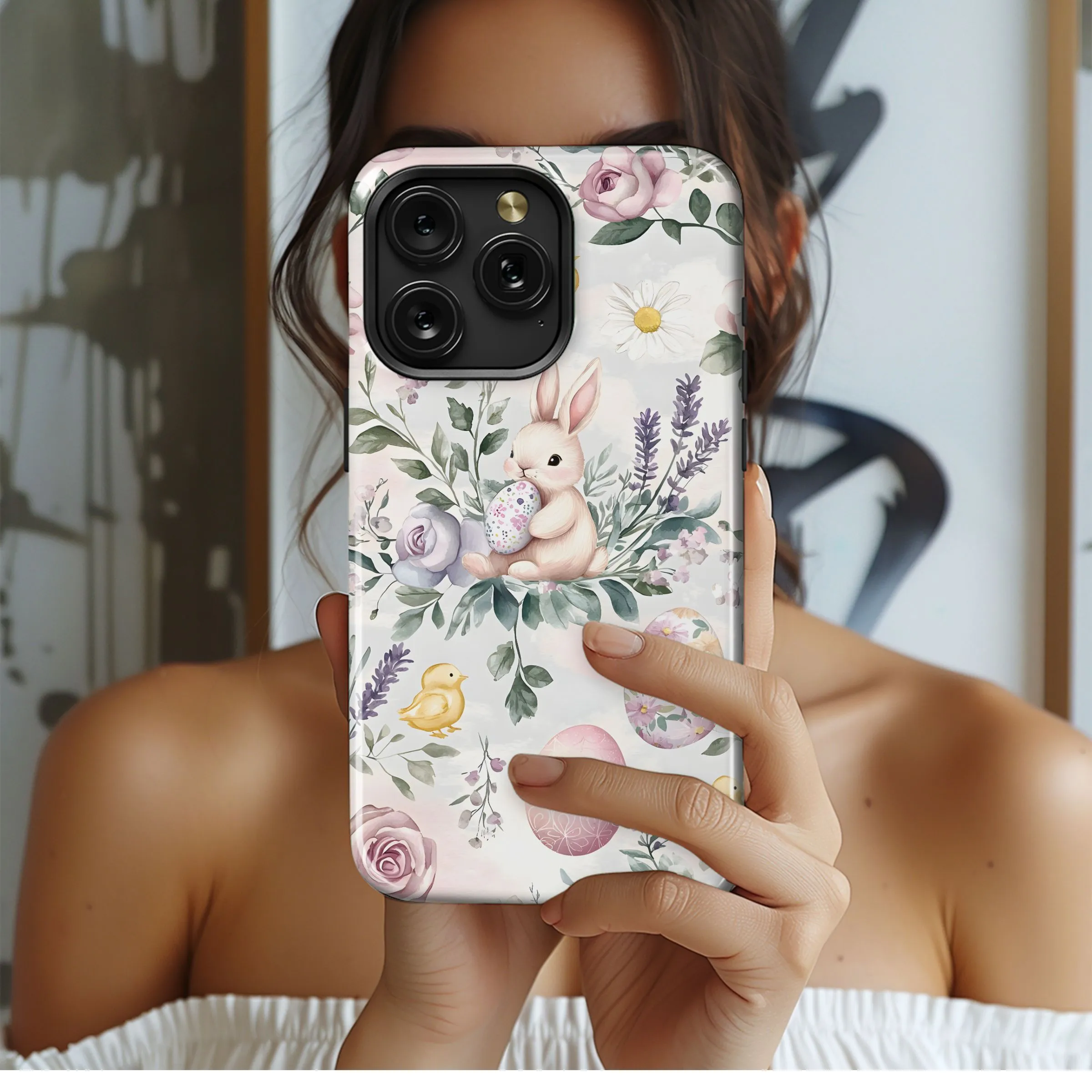 Spring Bunny's Floral Delight Phone Case iPhone Samsung Cover Pixel 4861