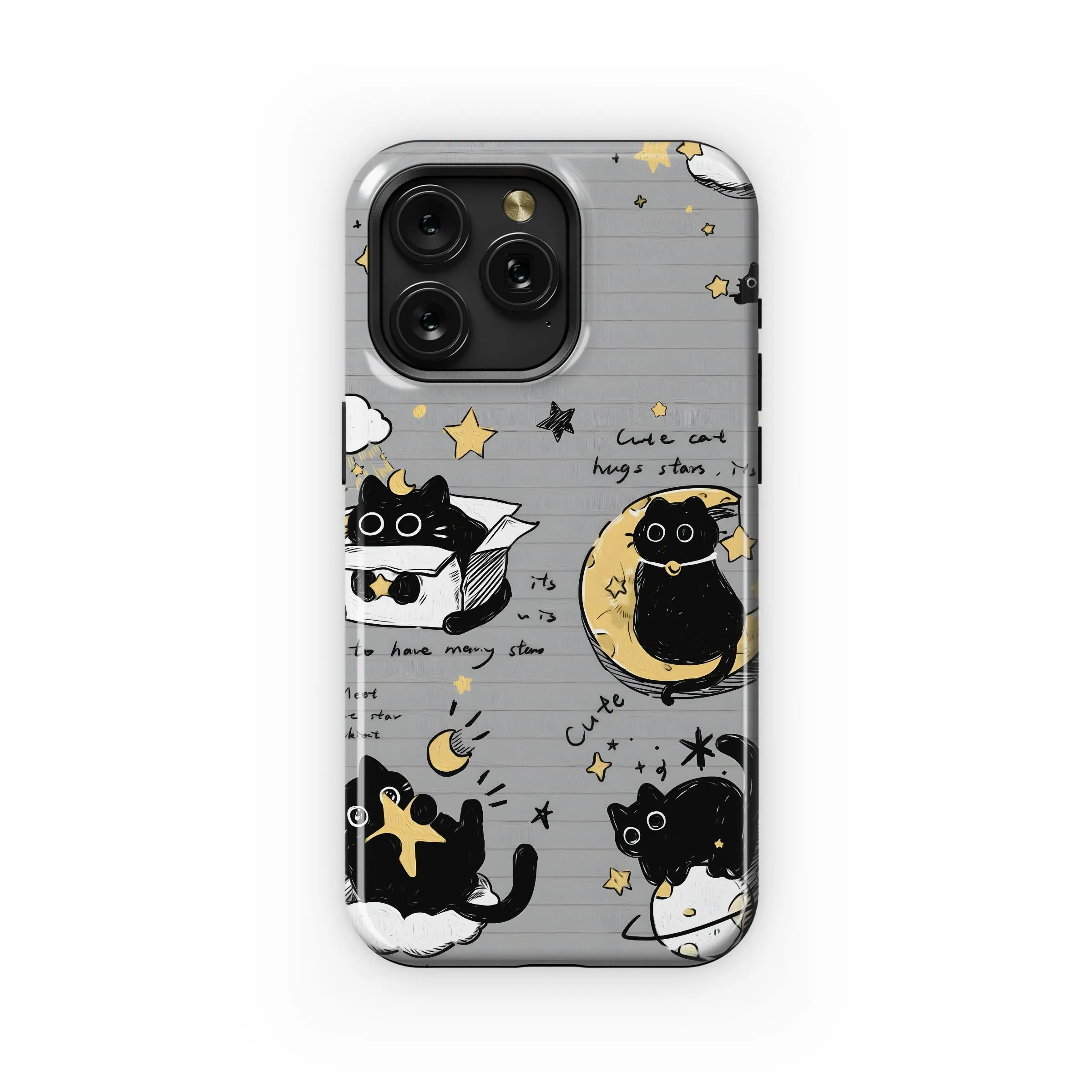 Starry Night Cute Cats
 Phone Case iPhone Samsung Cover Pixel 4769