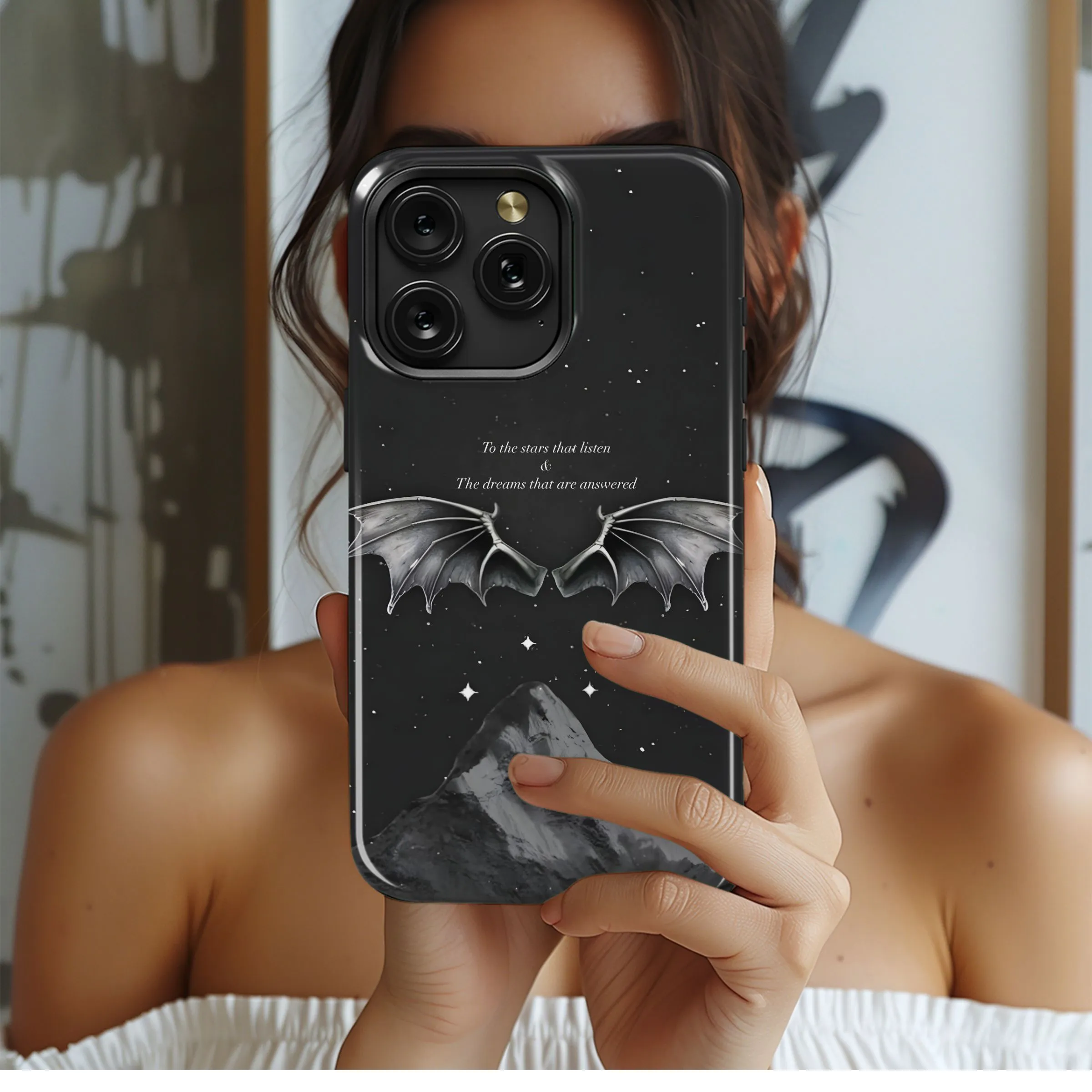 Starry Wings & Mountain Peak Phone Case iPhone Samsung Cover Pixel 4808