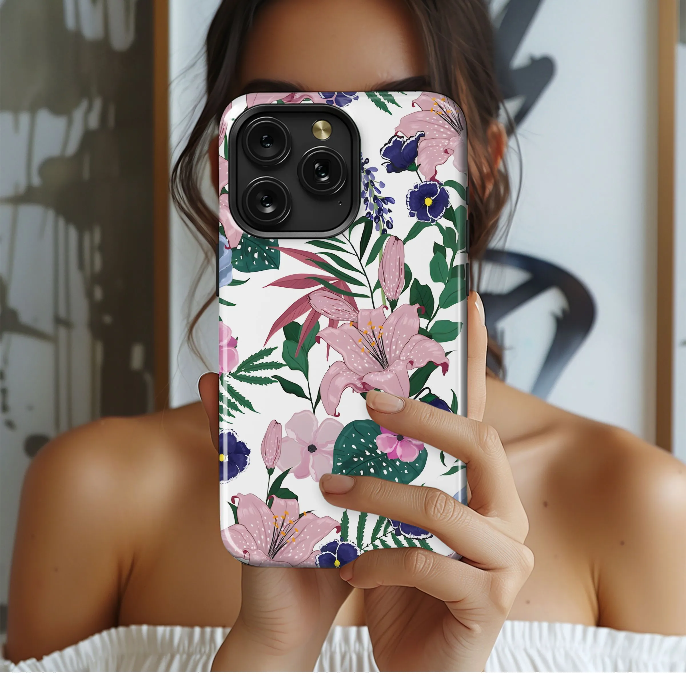 Summer Bloom Floral Leaf Pattern Phone Case iPhone Samsung Cover Pixel 5384