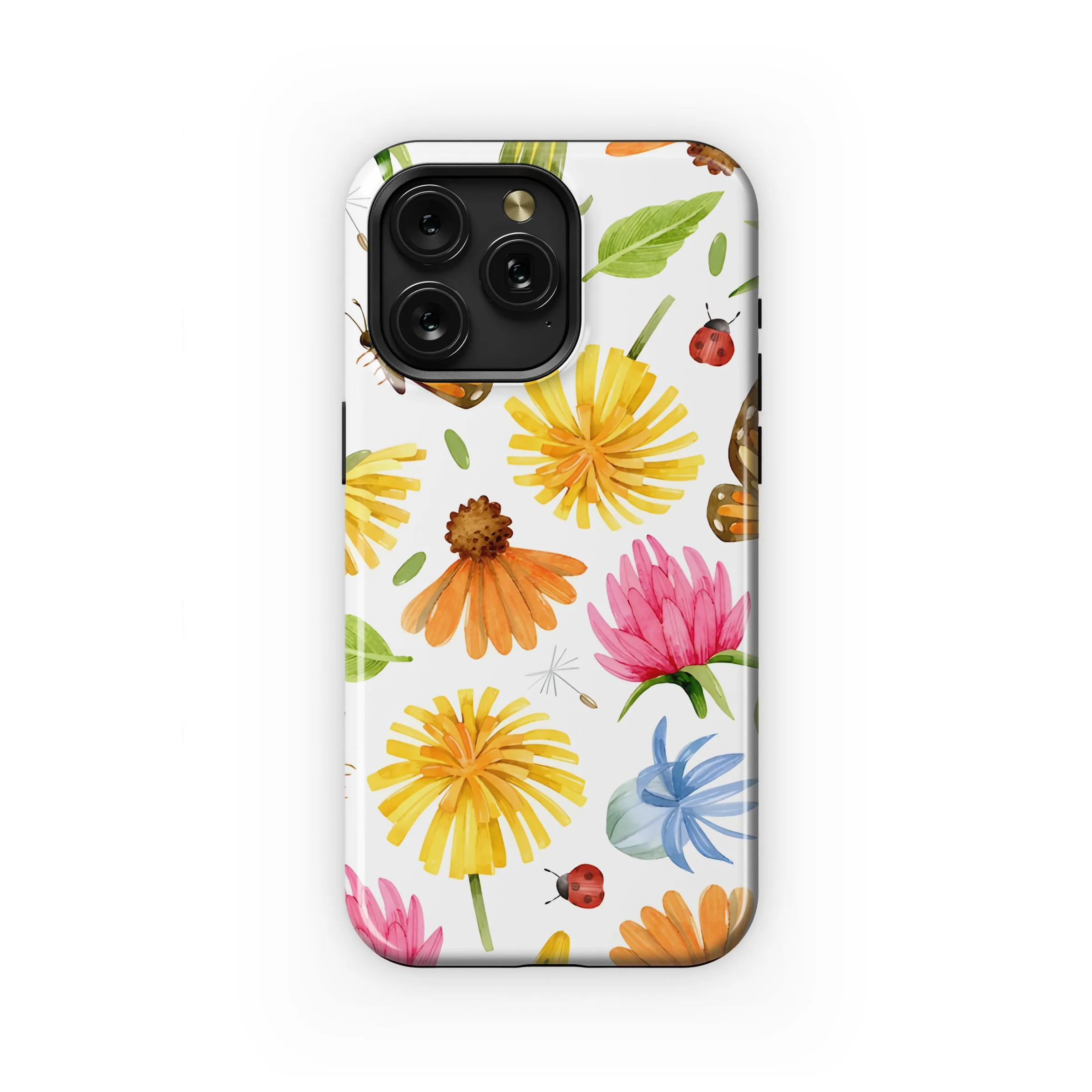 Summer Meadow Butterflies Ladybugs Phone Case iPhone Samsung Cover Pixel 5298