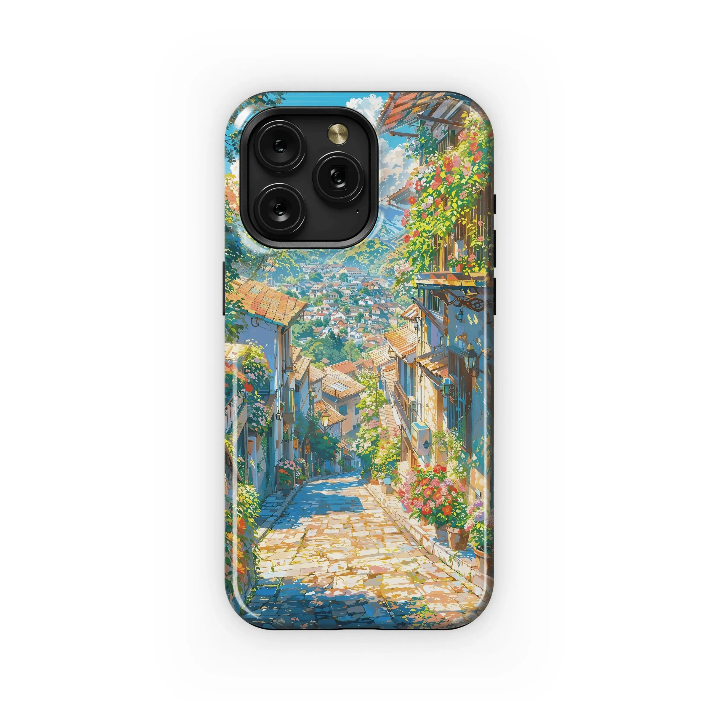 Sunny Hillside Village
 Phone Case iPhone Samsung Cover Pixel 4501