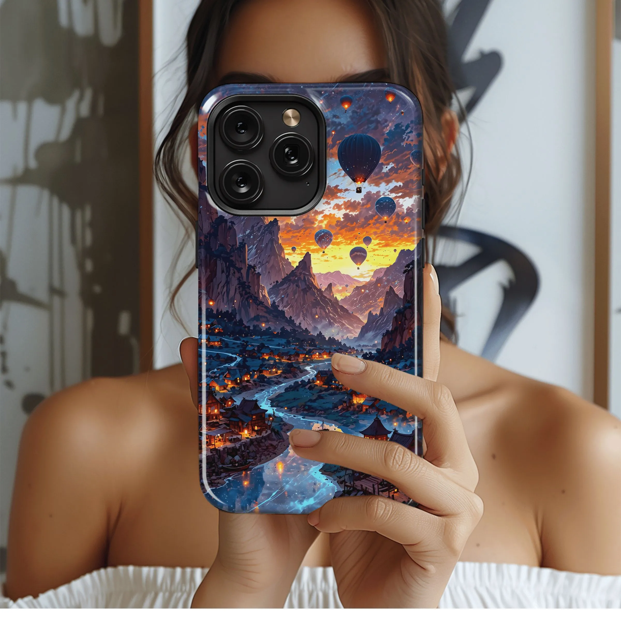 Sunset Hot Air Balloons
 Phone Case iPhone Samsung Cover Pixel 4519