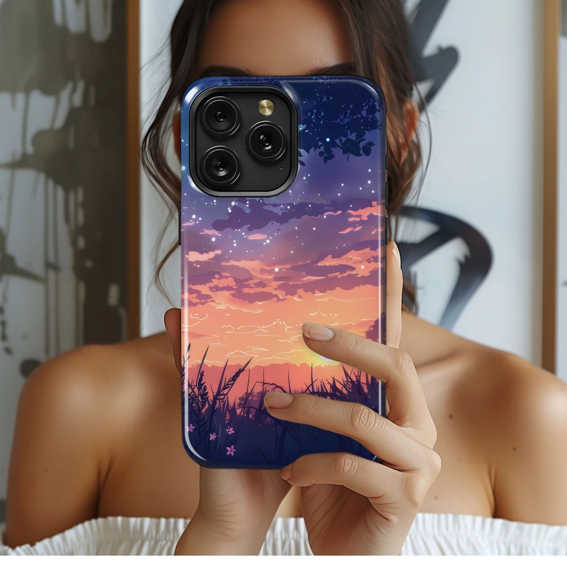 Sunset Starlight Dreamscape Phone Case iPhone Samsung Cover Pixel 5453