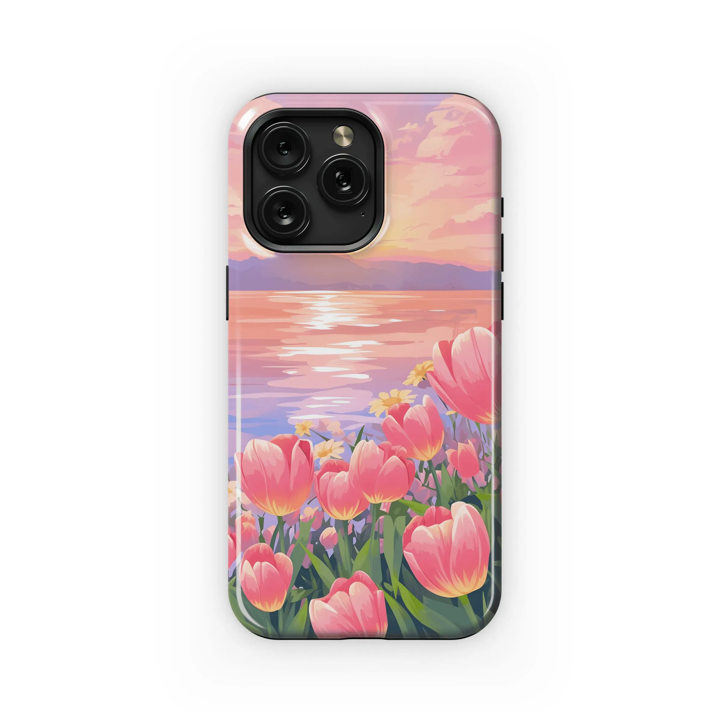 Sunset Tulip Garden
 Phone Case iPhone Samsung Cover Pixel 4568