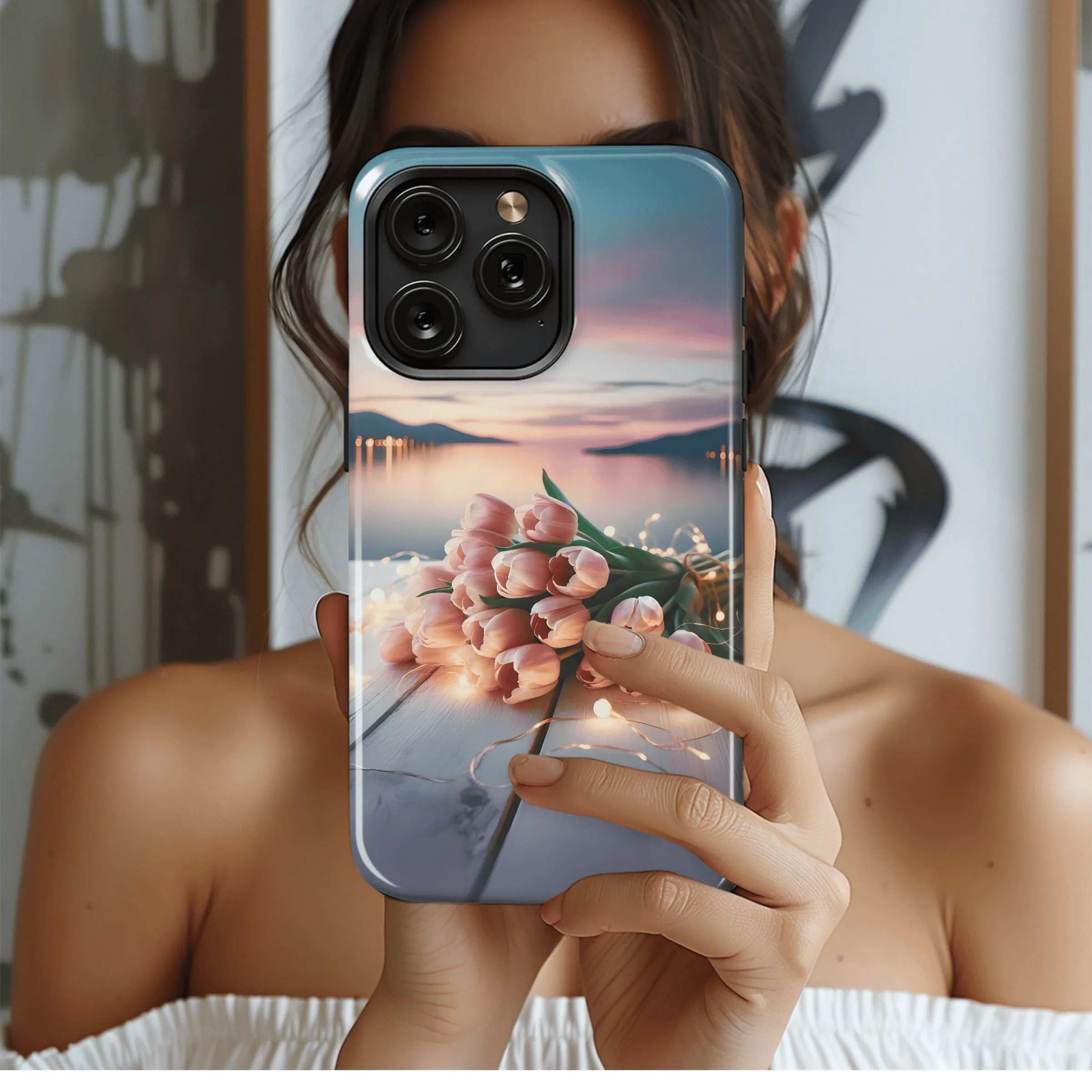Sunset Tulips Glow
 Phone Case iPhone Samsung Cover Pixel 4635