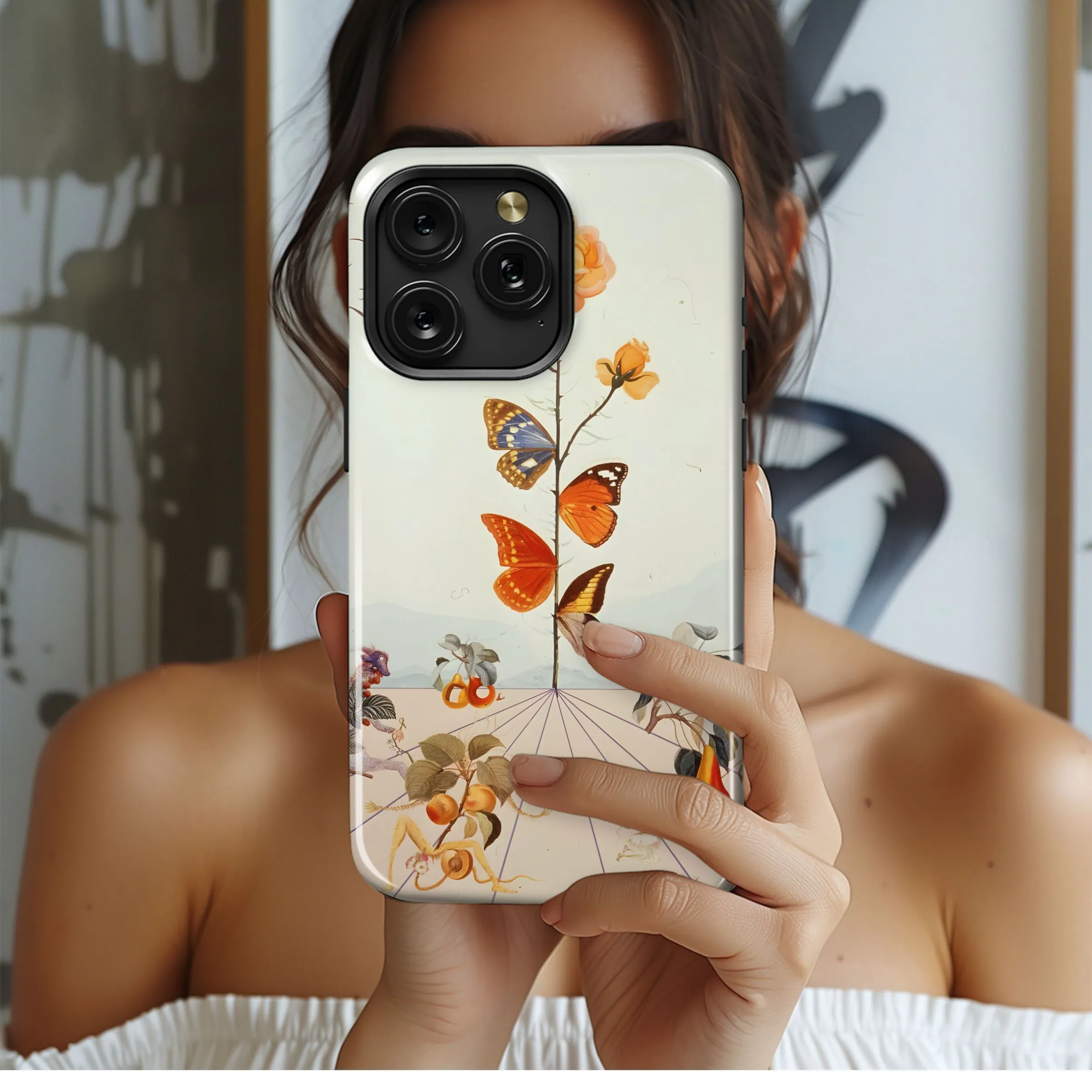 Surreal Butterfly Rose Dream Phone Case iPhone Samsung Cover Pixel 5325